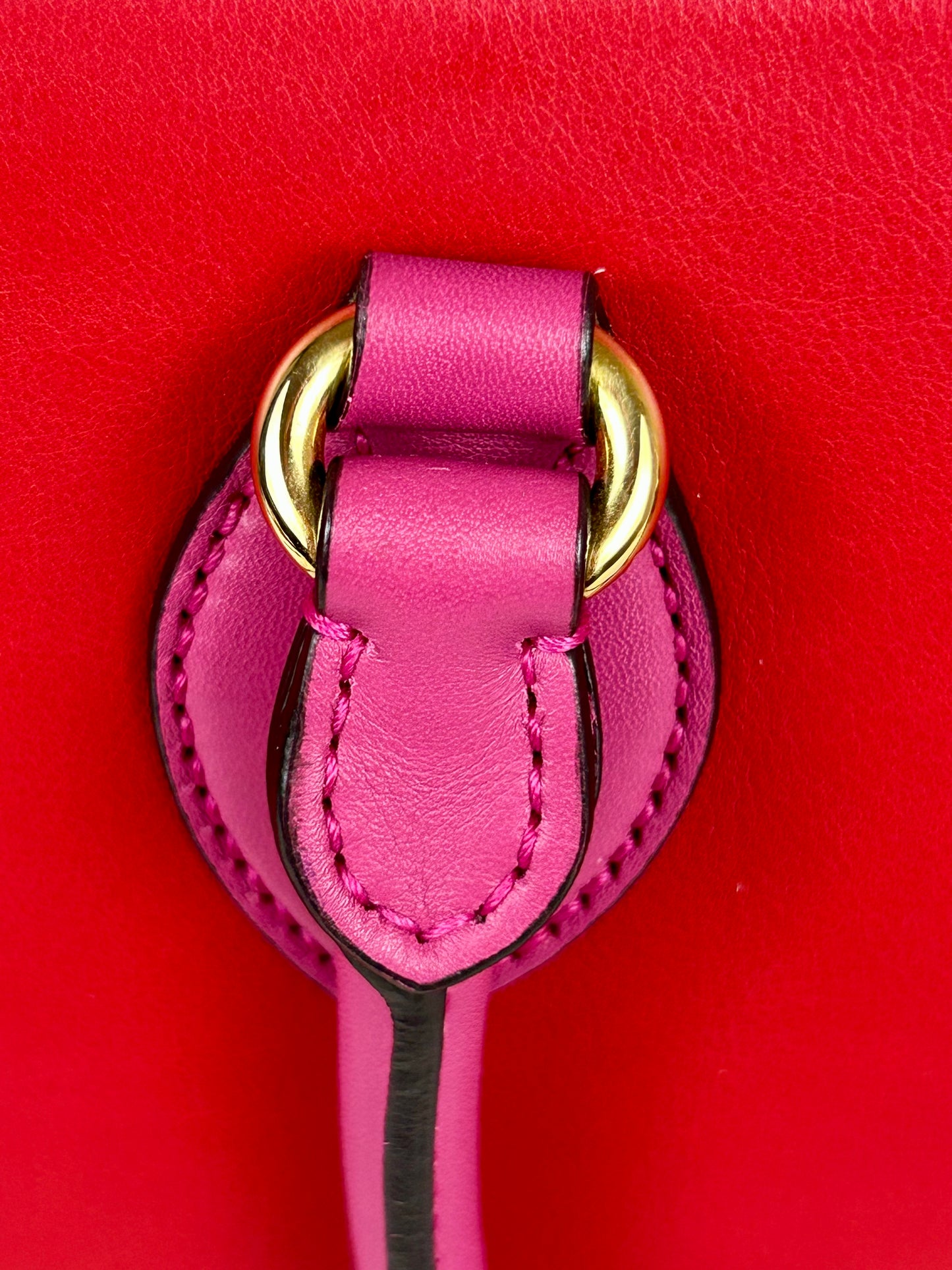 Gucci Red and Pink Open Top Tote
