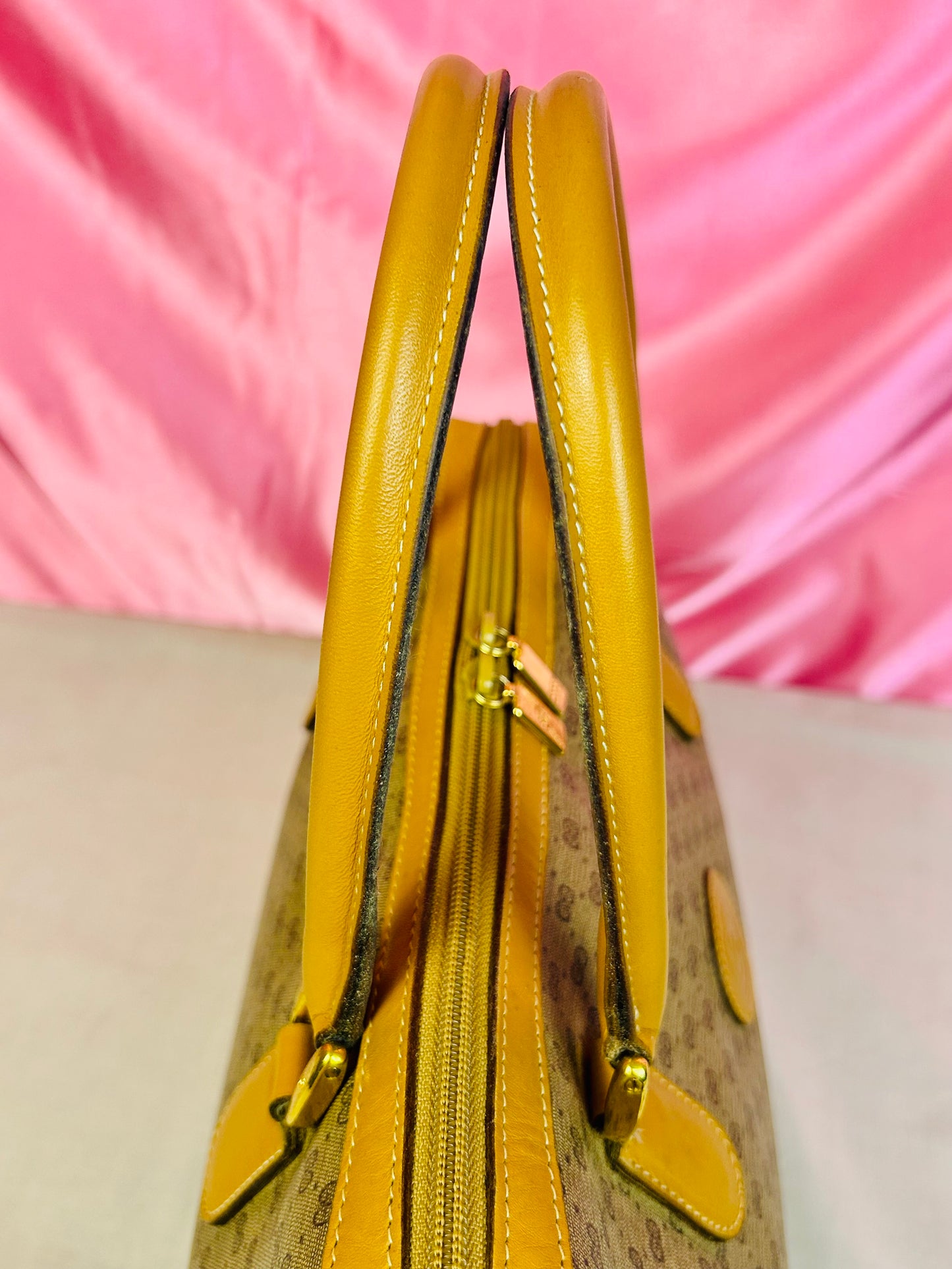 Yellow Micro Gucci Two-Way Shoulder Bag
