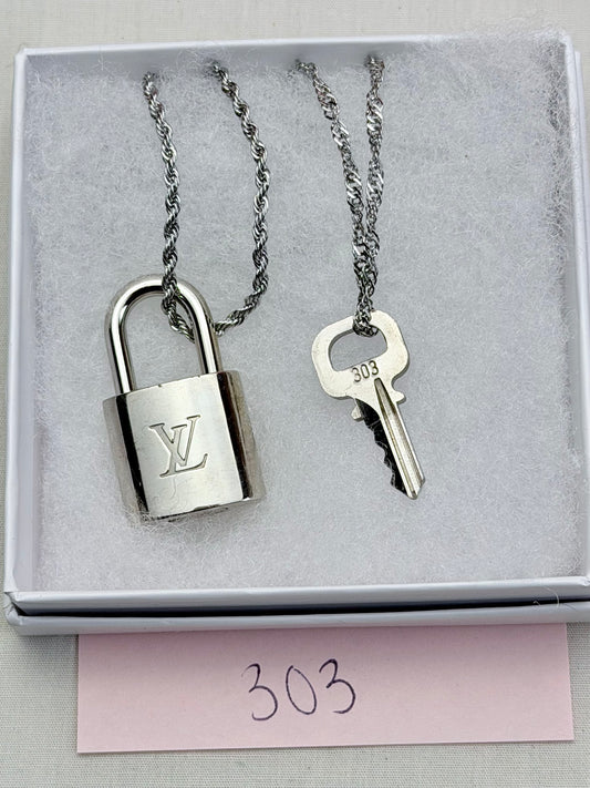 Silver Lock and Key Necklaces