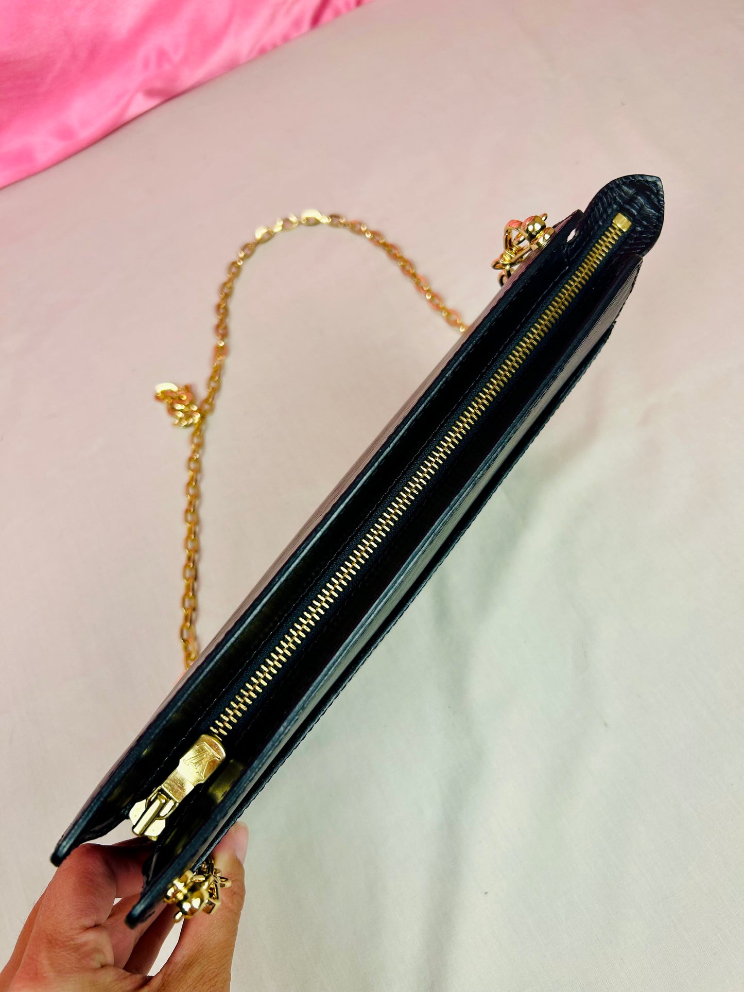 Black Epi Homme Clutch/Crossbody