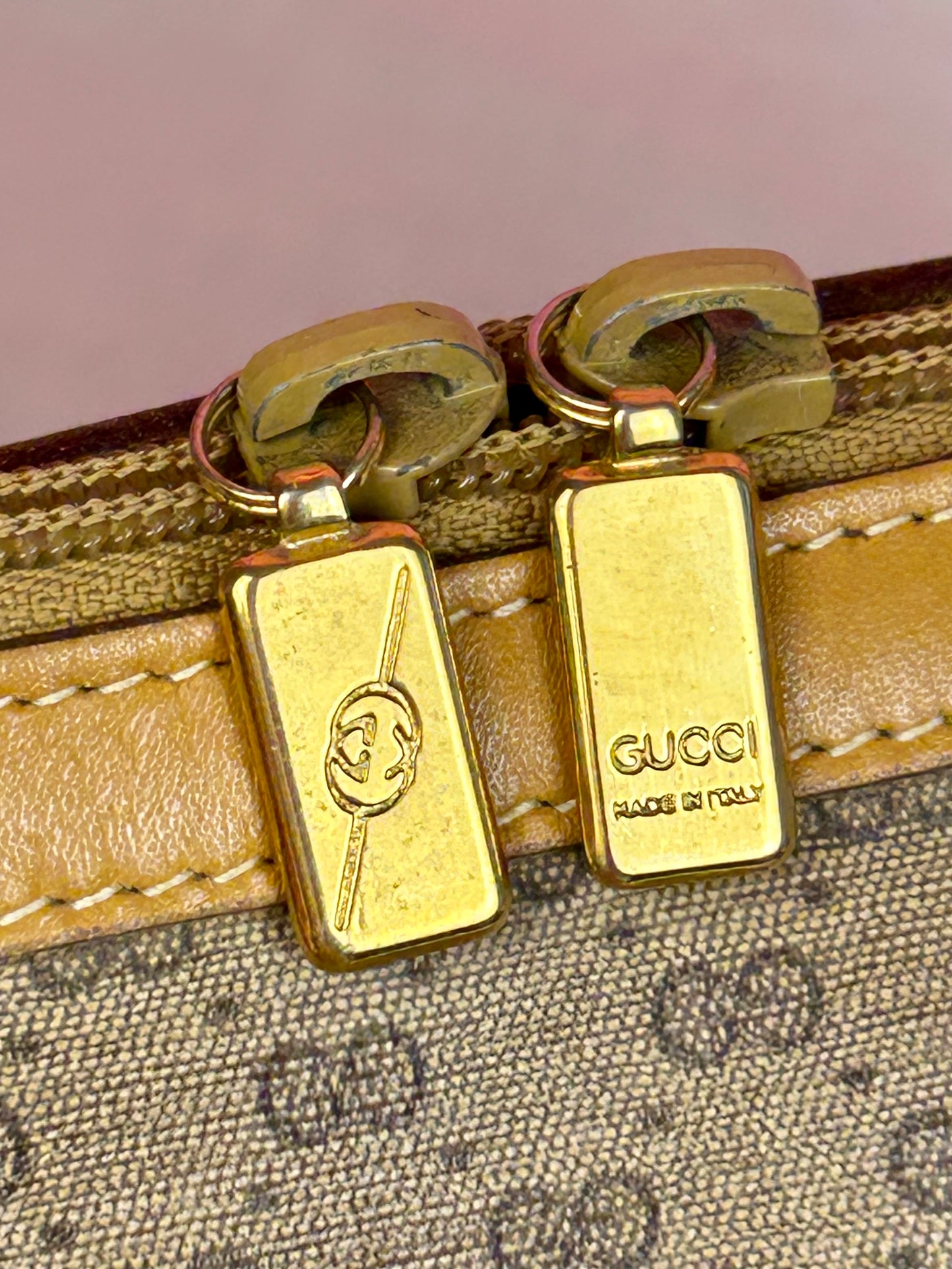 Yellow Micro Gucci Two-Way Shoulder Bag