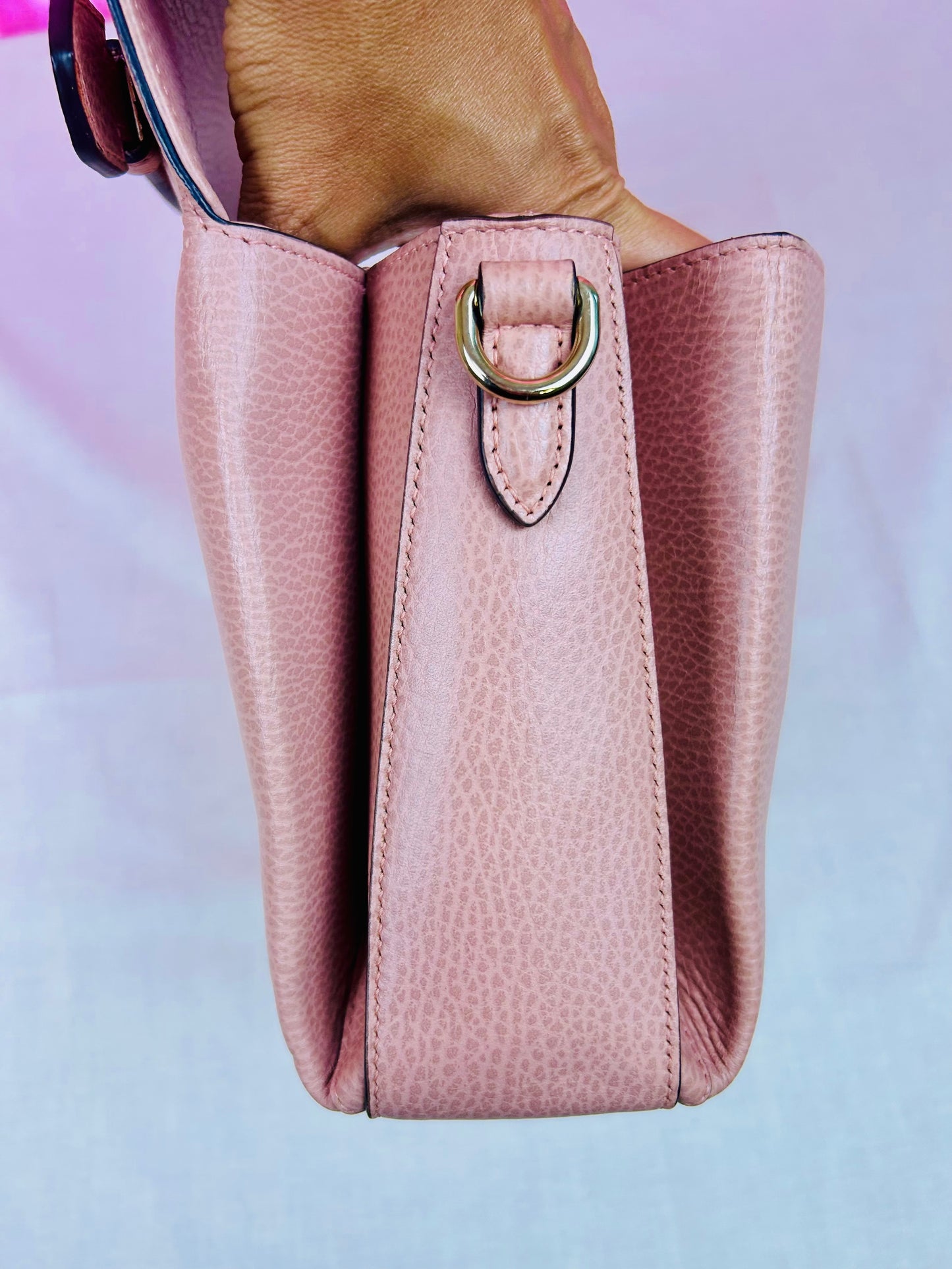 Pink Interlocking Top Handle Gucci