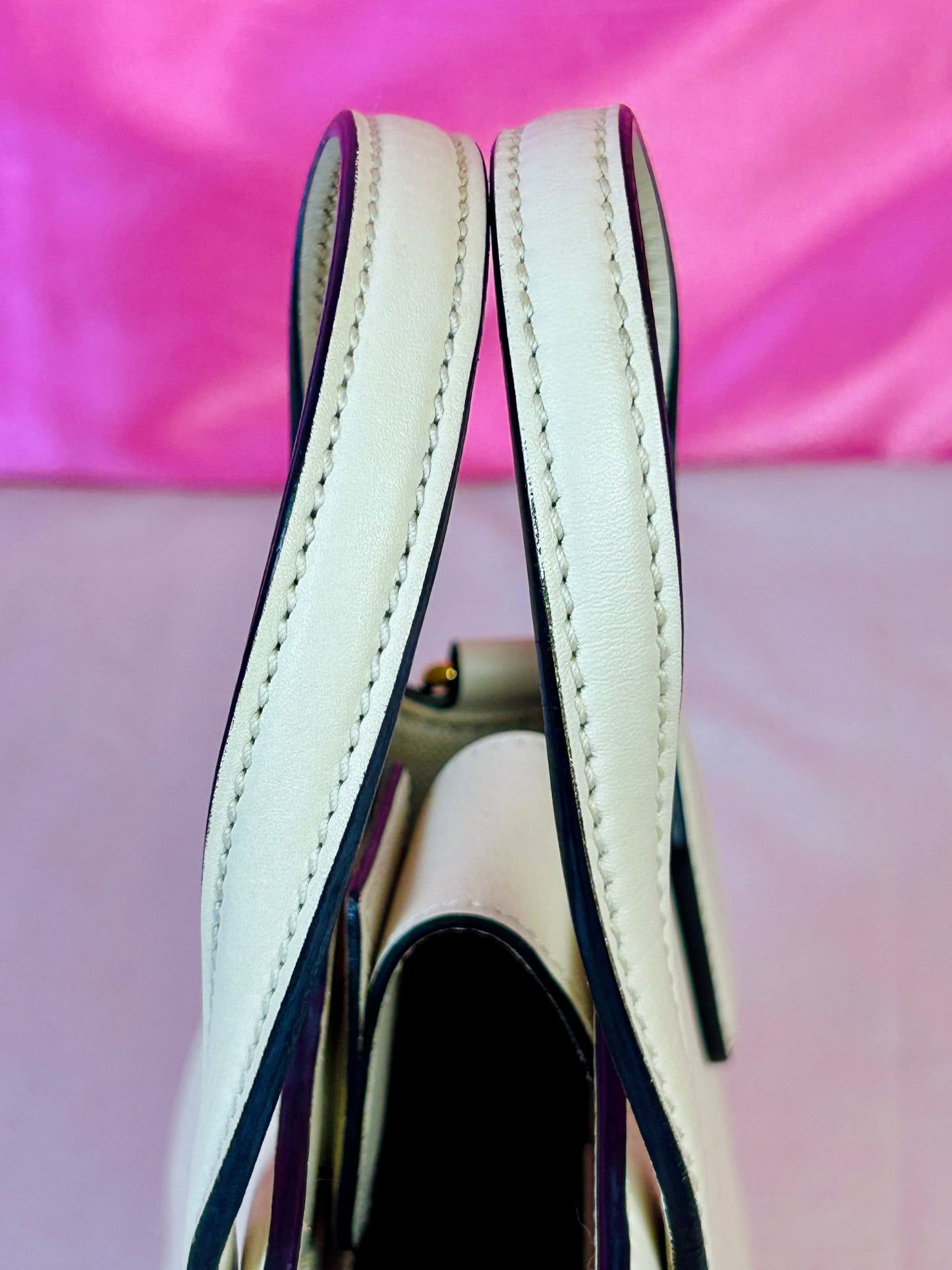 Small White Gucci Ribbon Tote