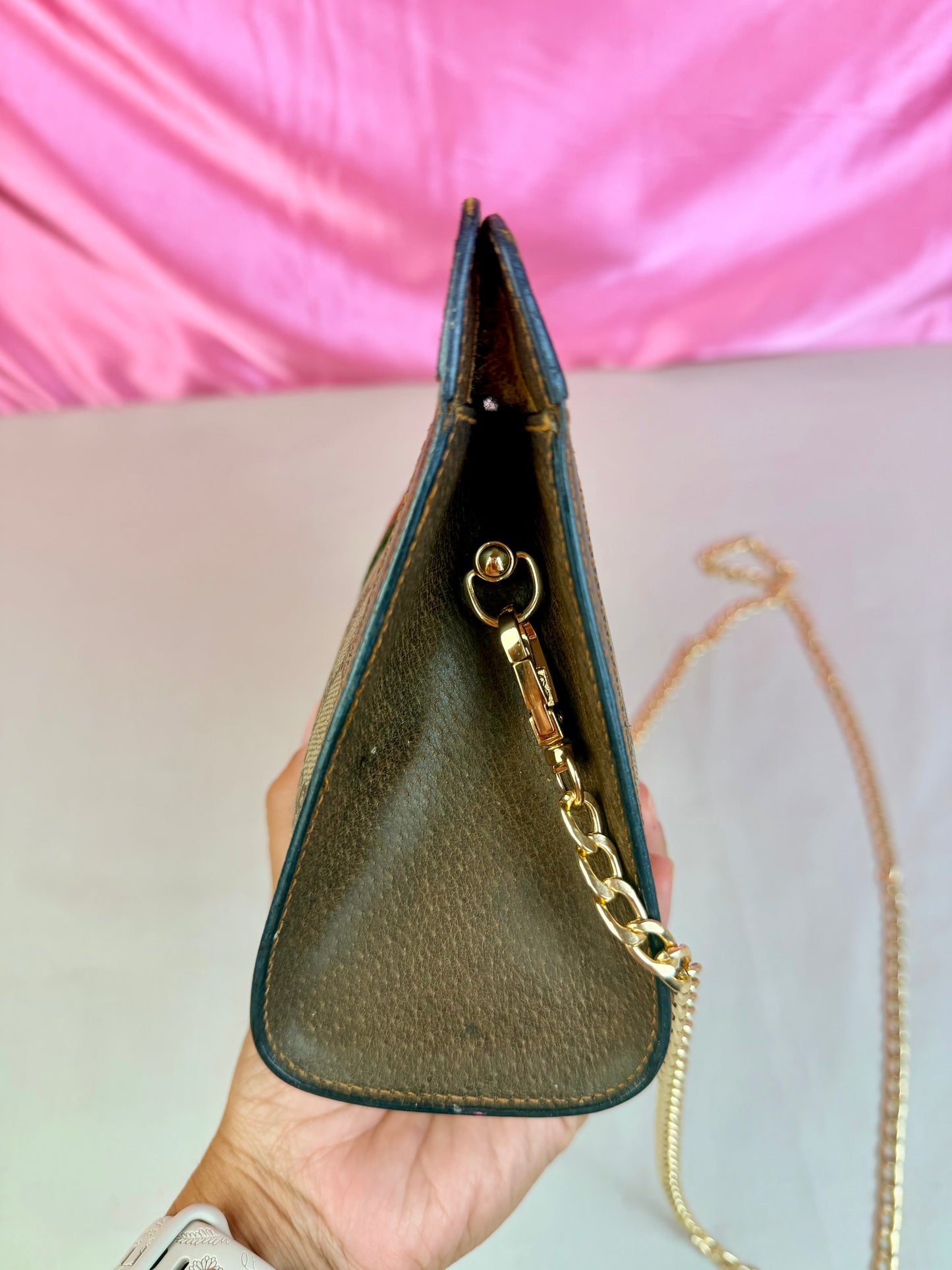 Small Sherry Line Clutch on Chain