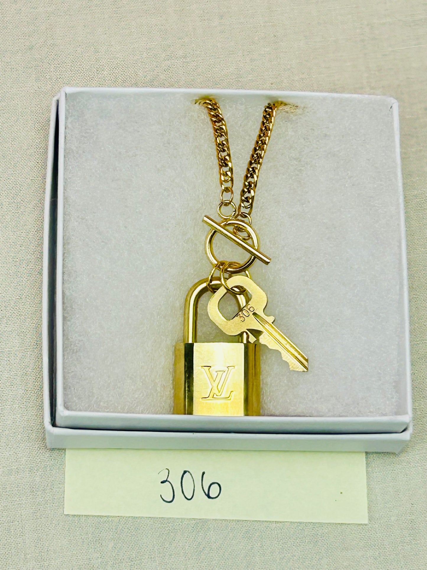 Lock and Key Necklace Set