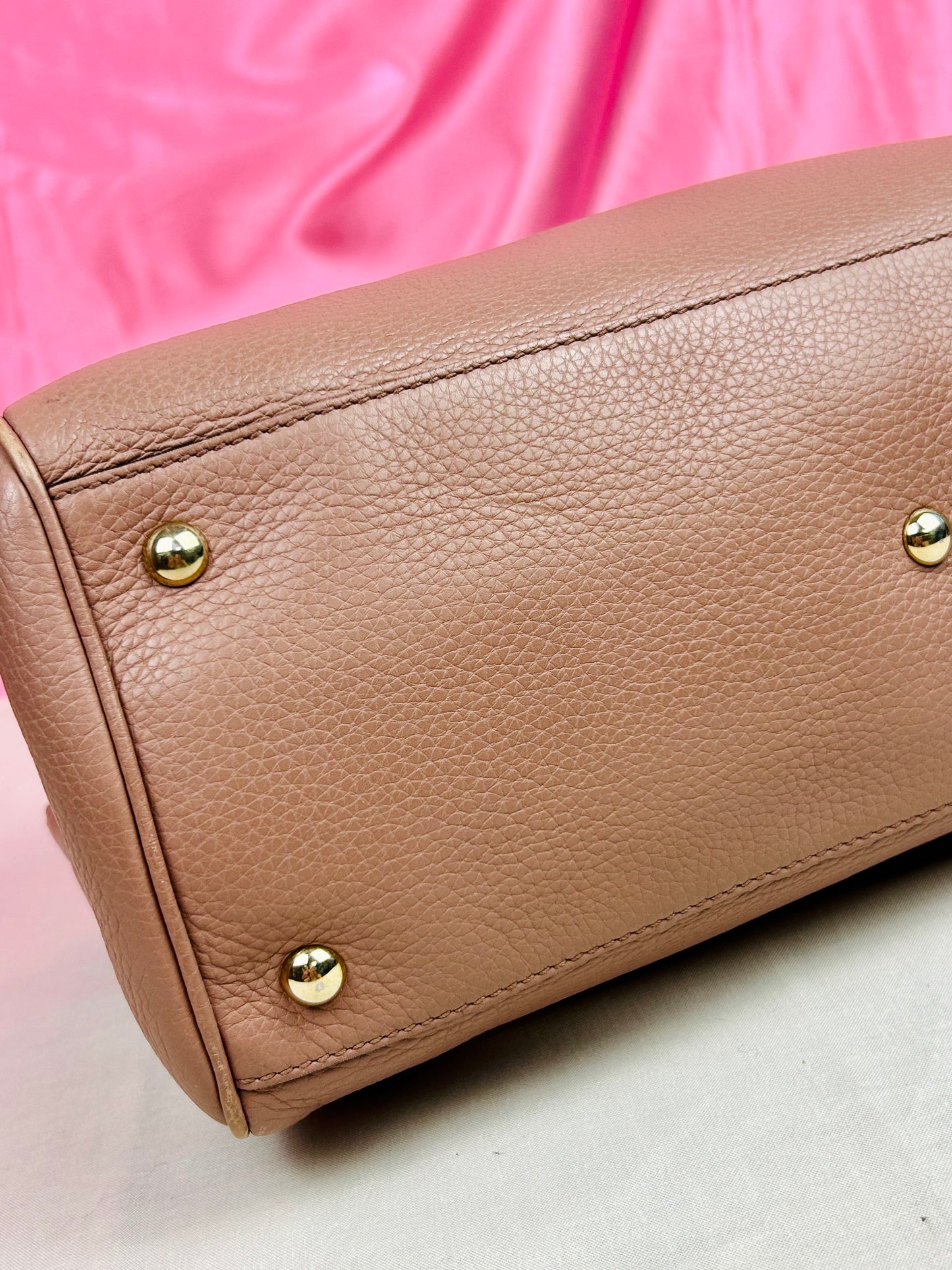 Mauve Gucci Bamboo Handle Two-Way