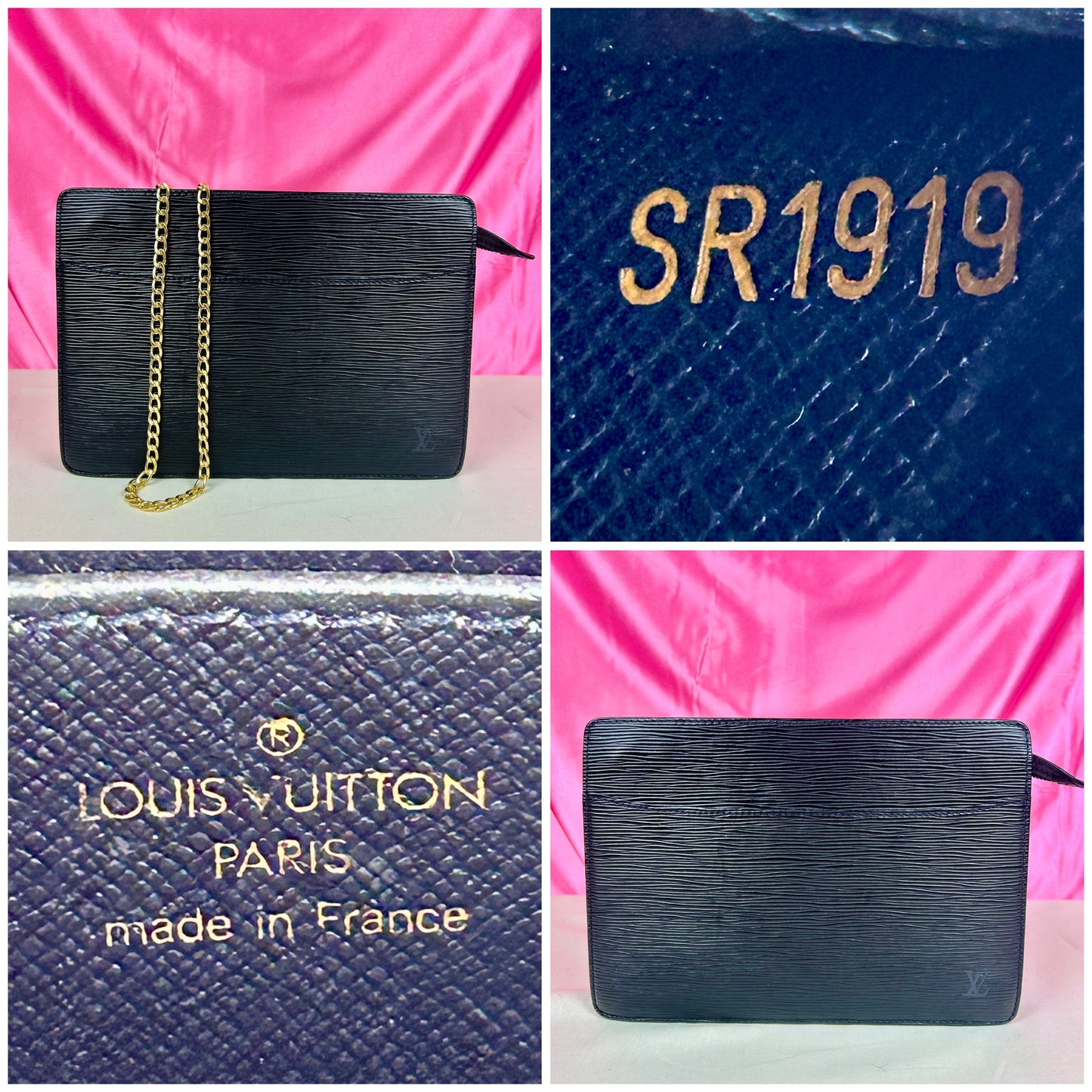 Black Epi Homme Clutch/Crossbody