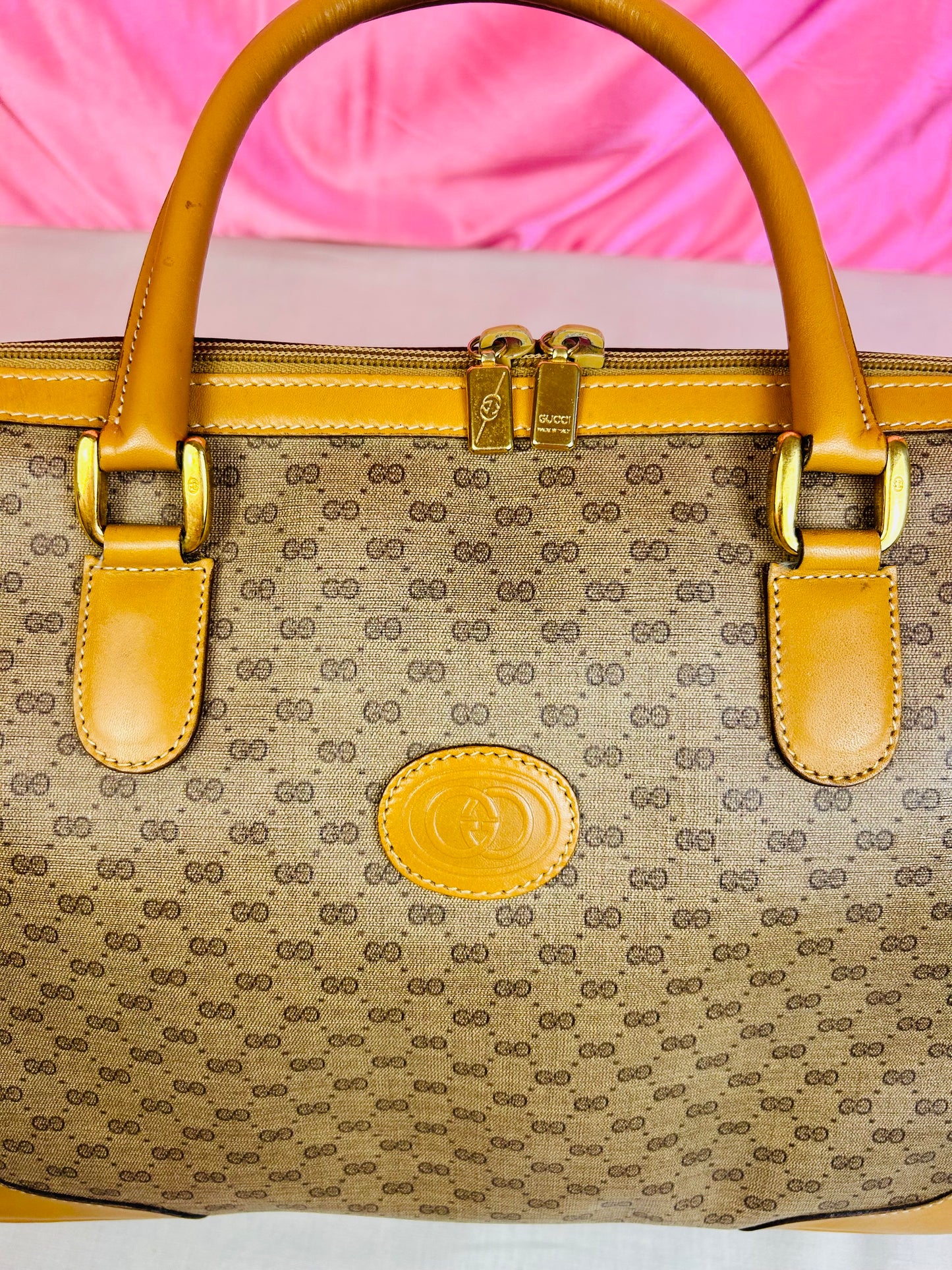 Yellow Micro Gucci Two-Way Shoulder Bag