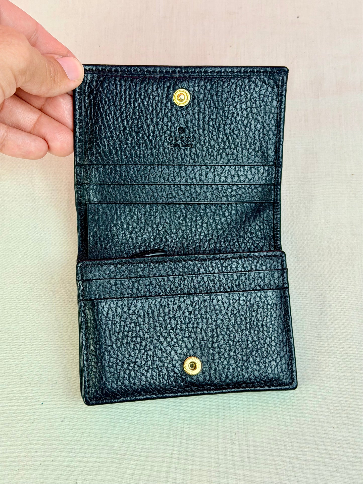 Black Gucci Marmont Compact Wallet