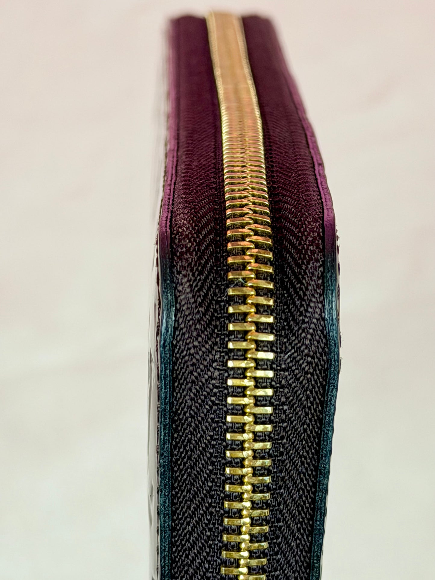 Purple Vernis Zippy Wallet