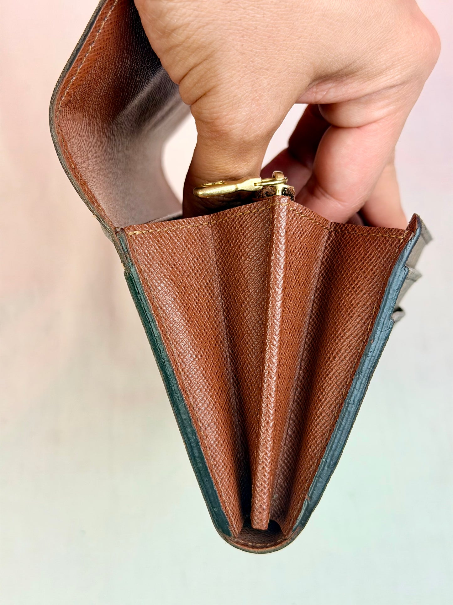 Sarah Wallet in Mono/Brown