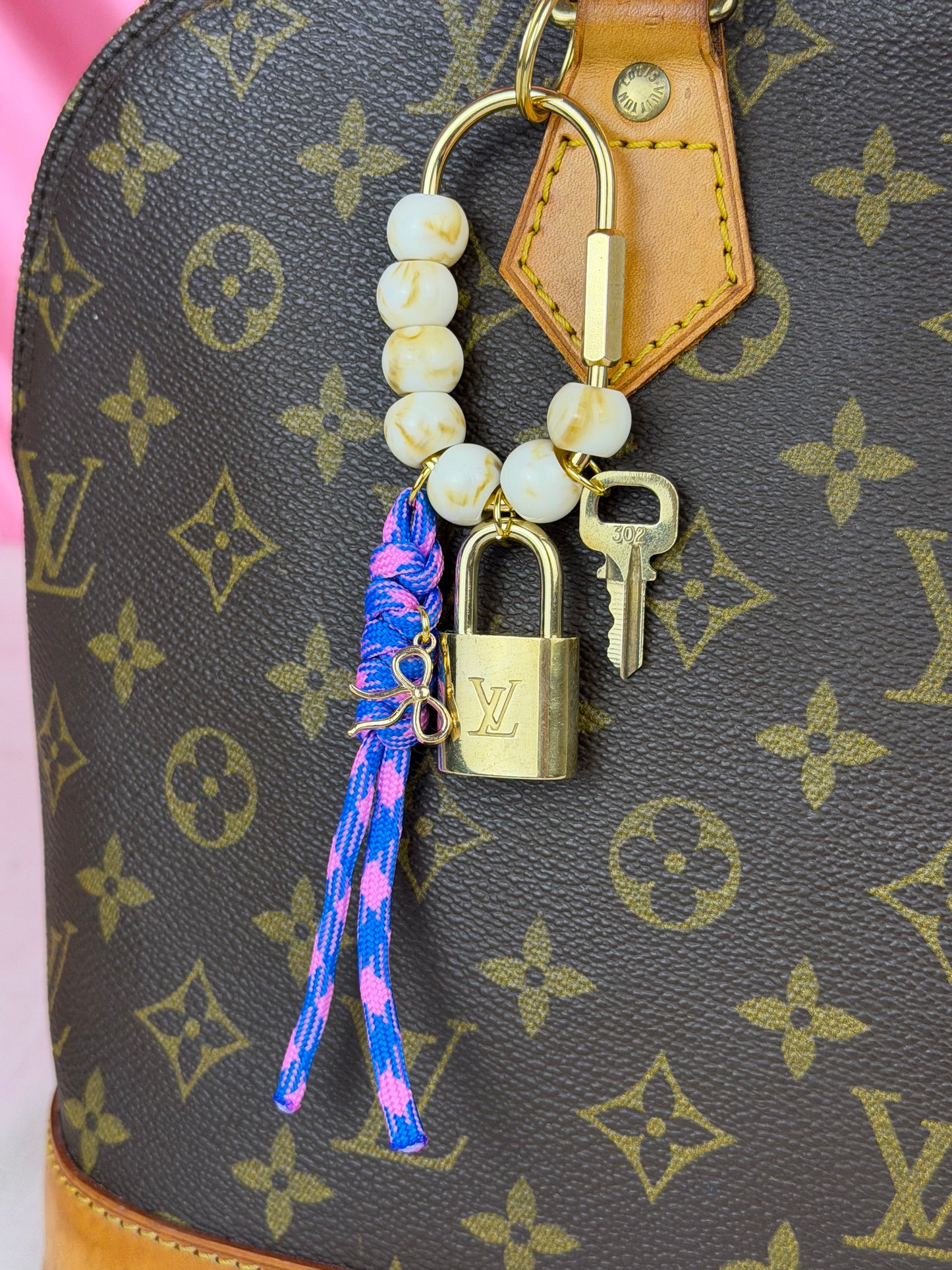 Lock and Key Bag Charm