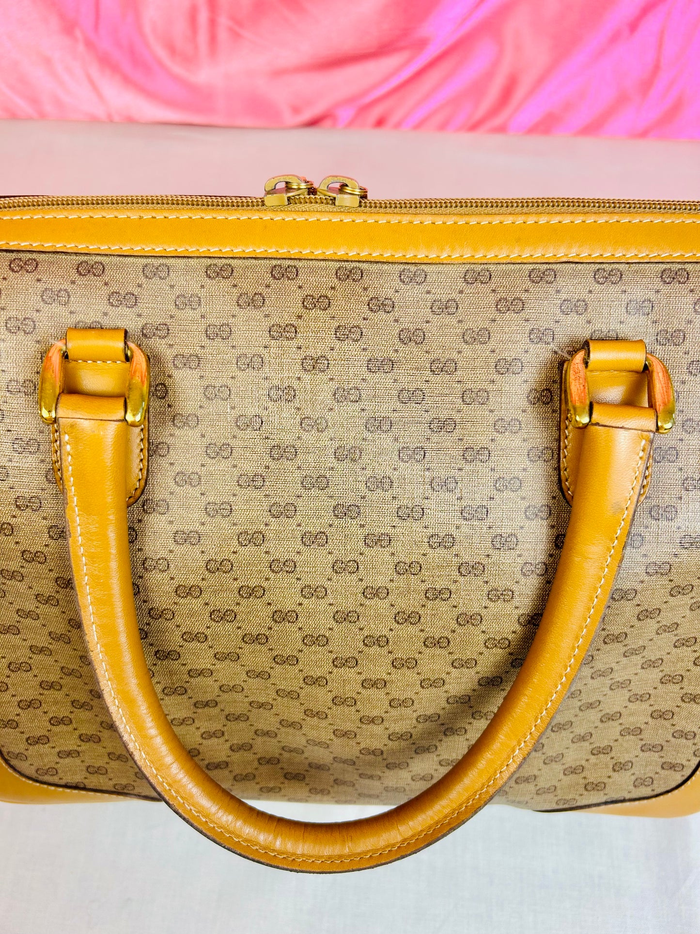Yellow Micro Gucci Two-Way Shoulder Bag