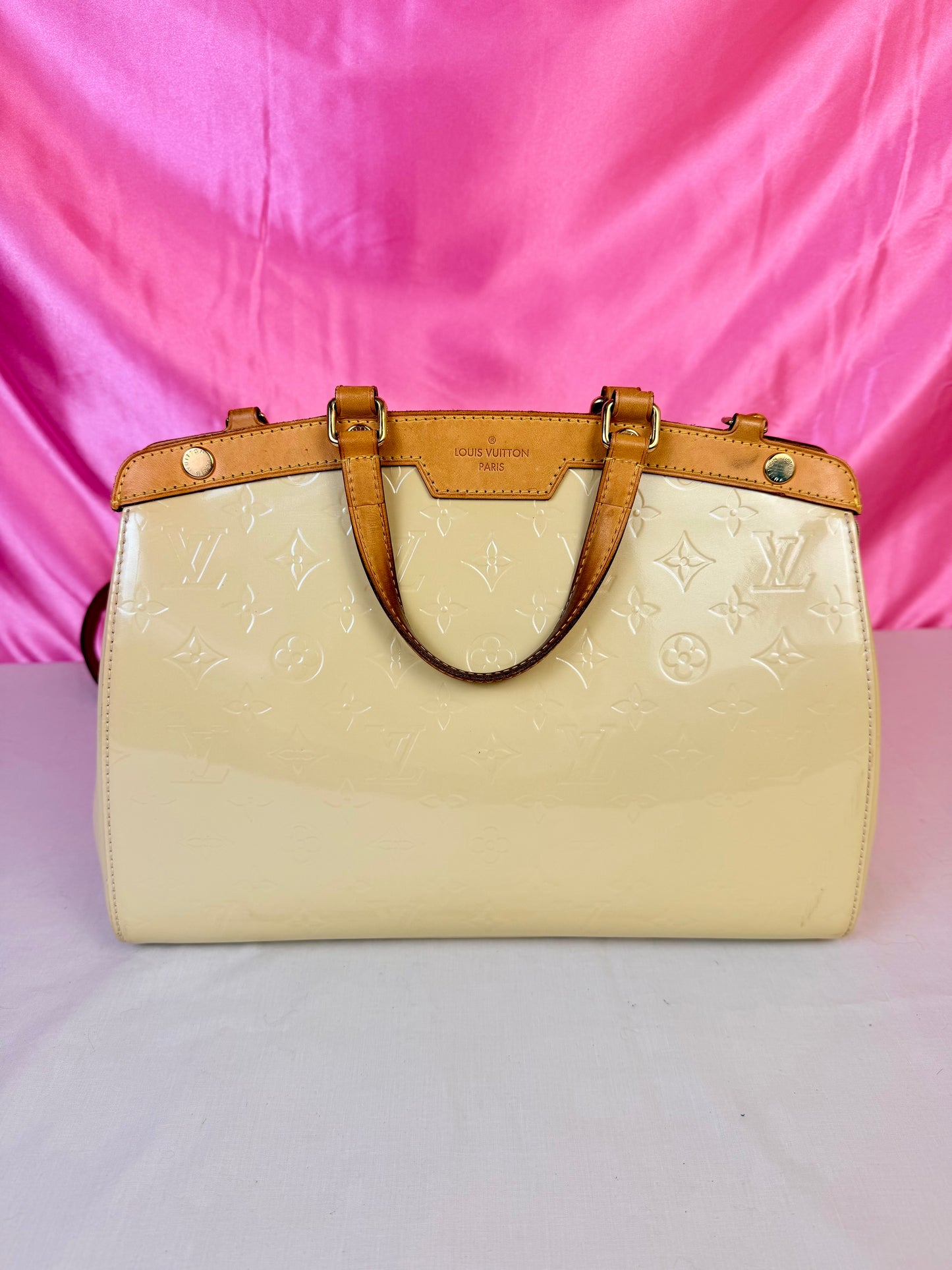 Brea MM in Pale Yellow Vernis