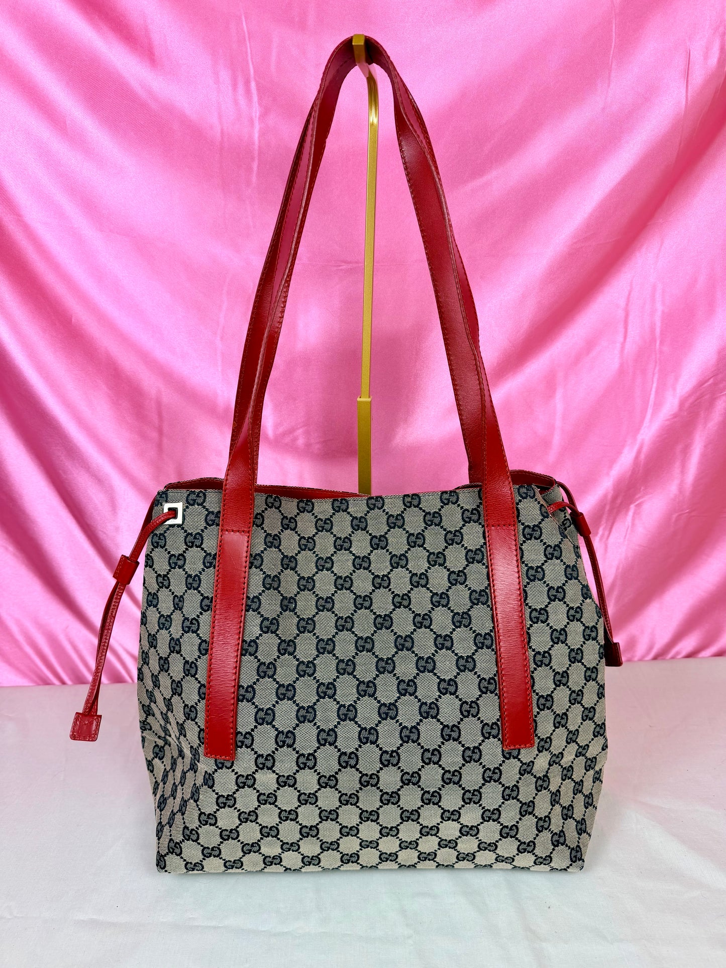 Gucci Red/Navy Supreme Tote