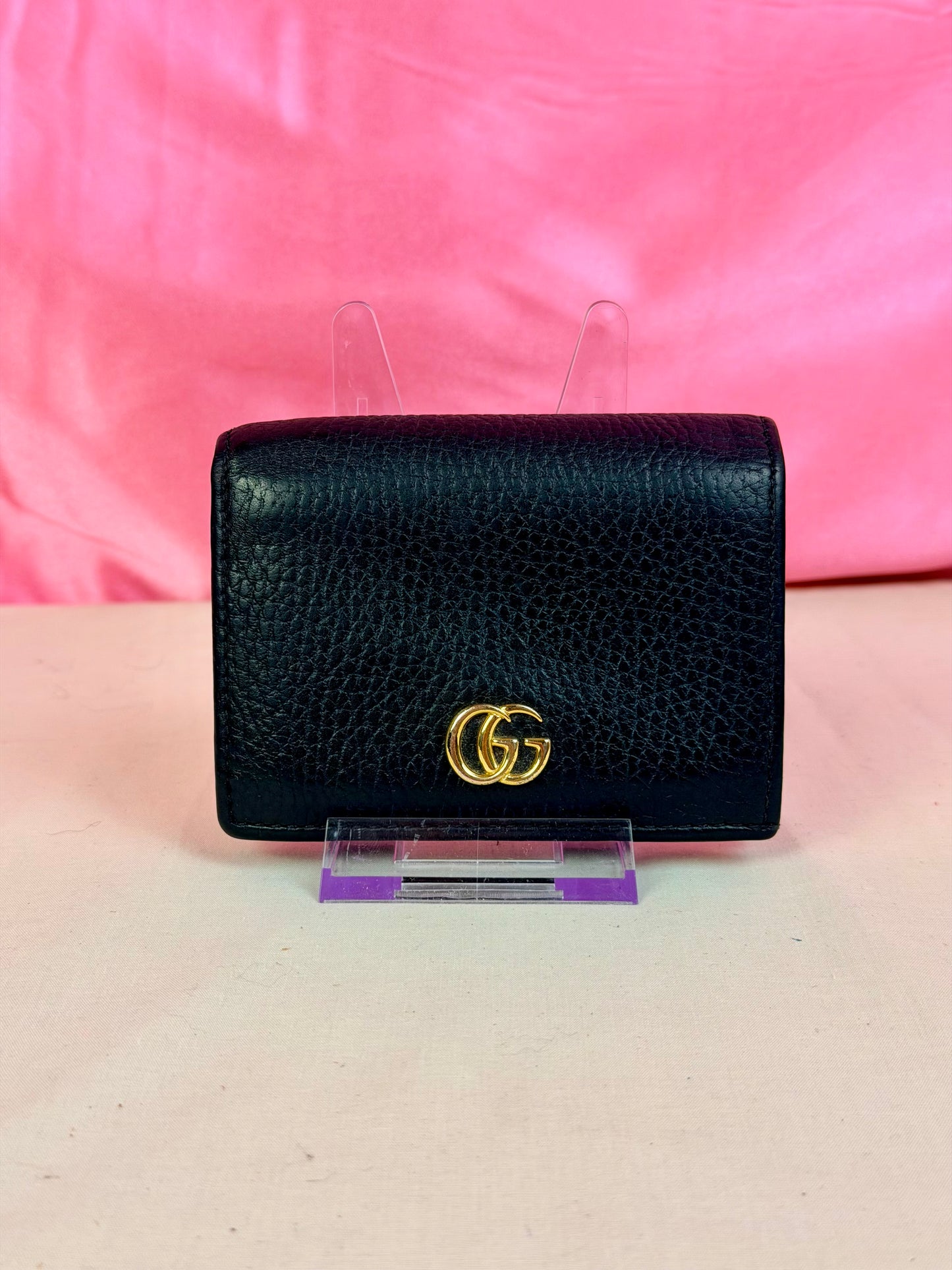 Black Gucci Marmont Compact Wallet
