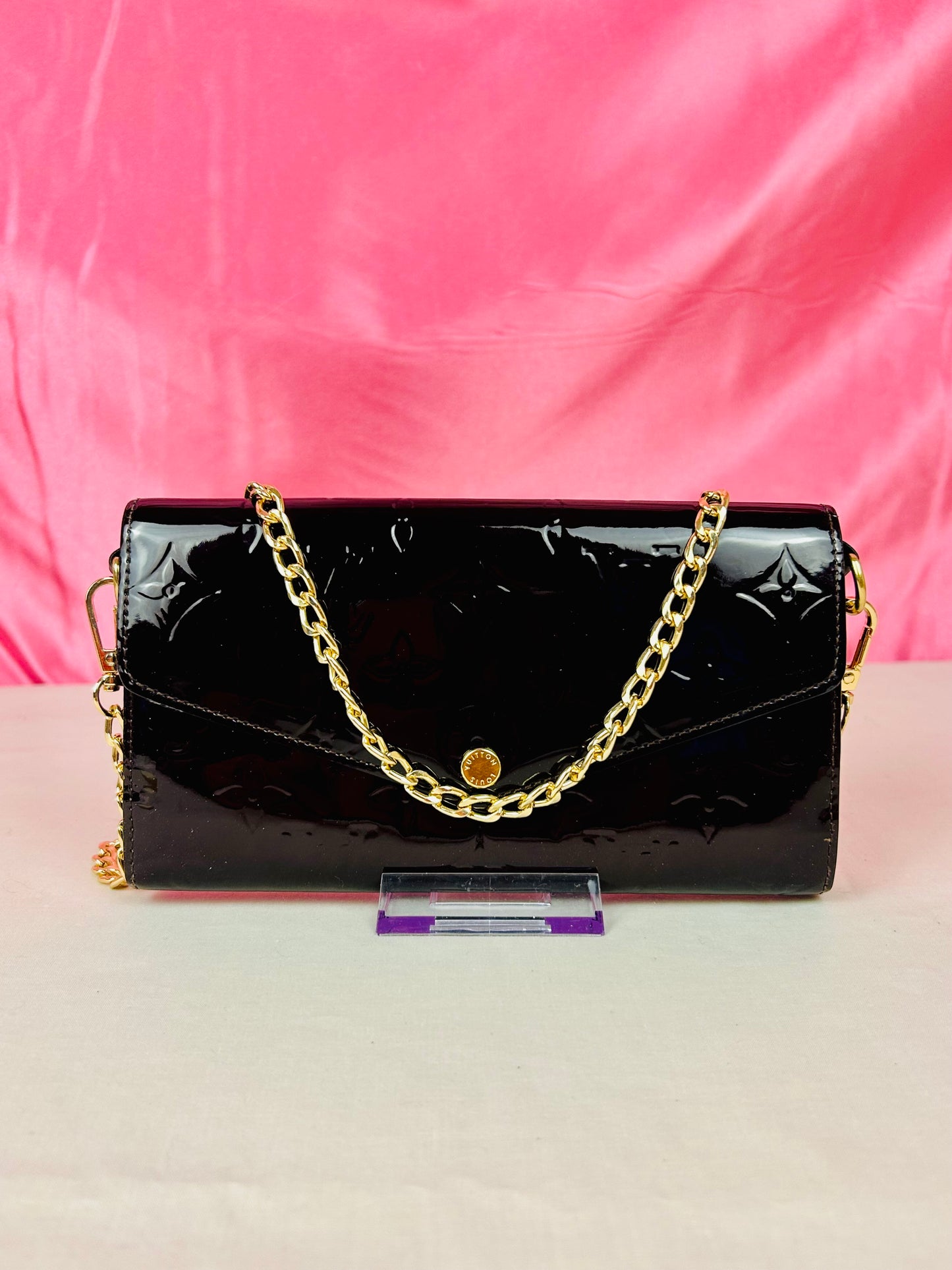 Dark Plum Vernis Sarah Wallet