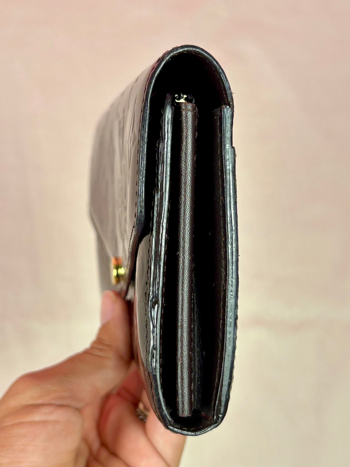 Dark Plum Vernis Sarah Wallet