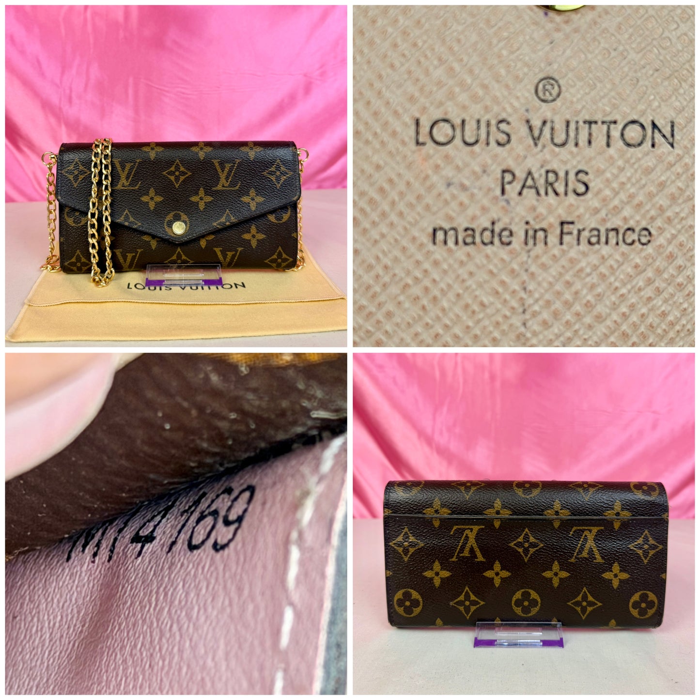 Louis Vuitton Sarah Wallet in Mono/Rose