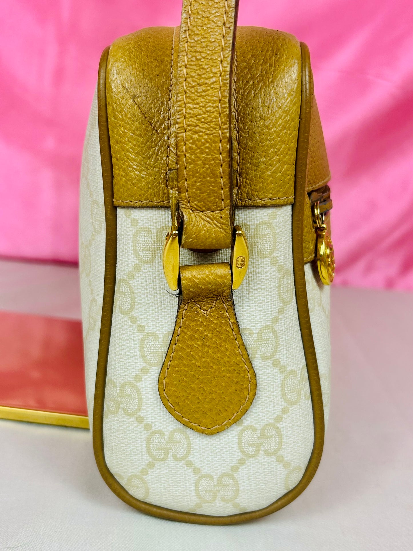 White Rectangular Gucci Supreme