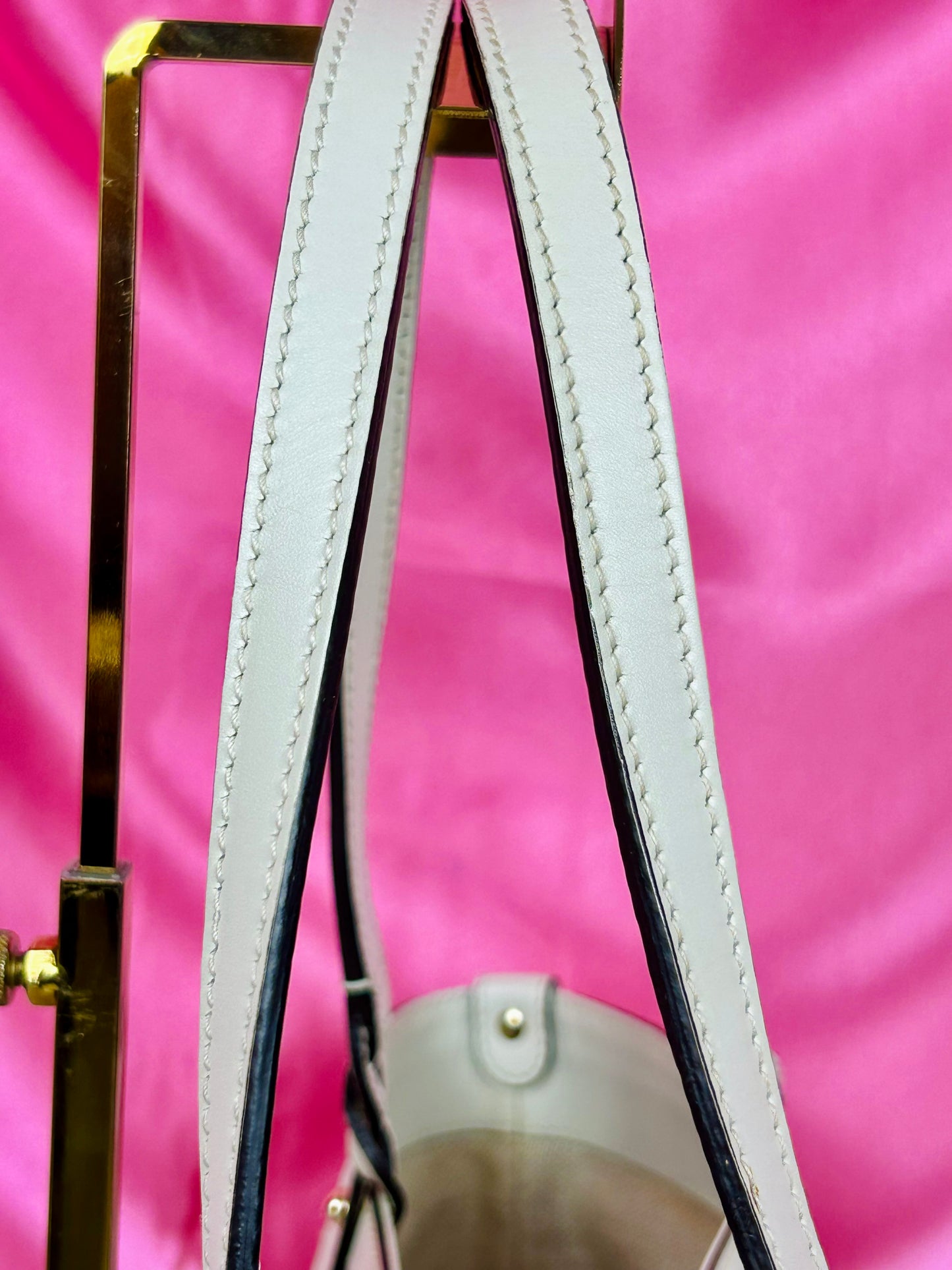 White and Linen Gucci Tote