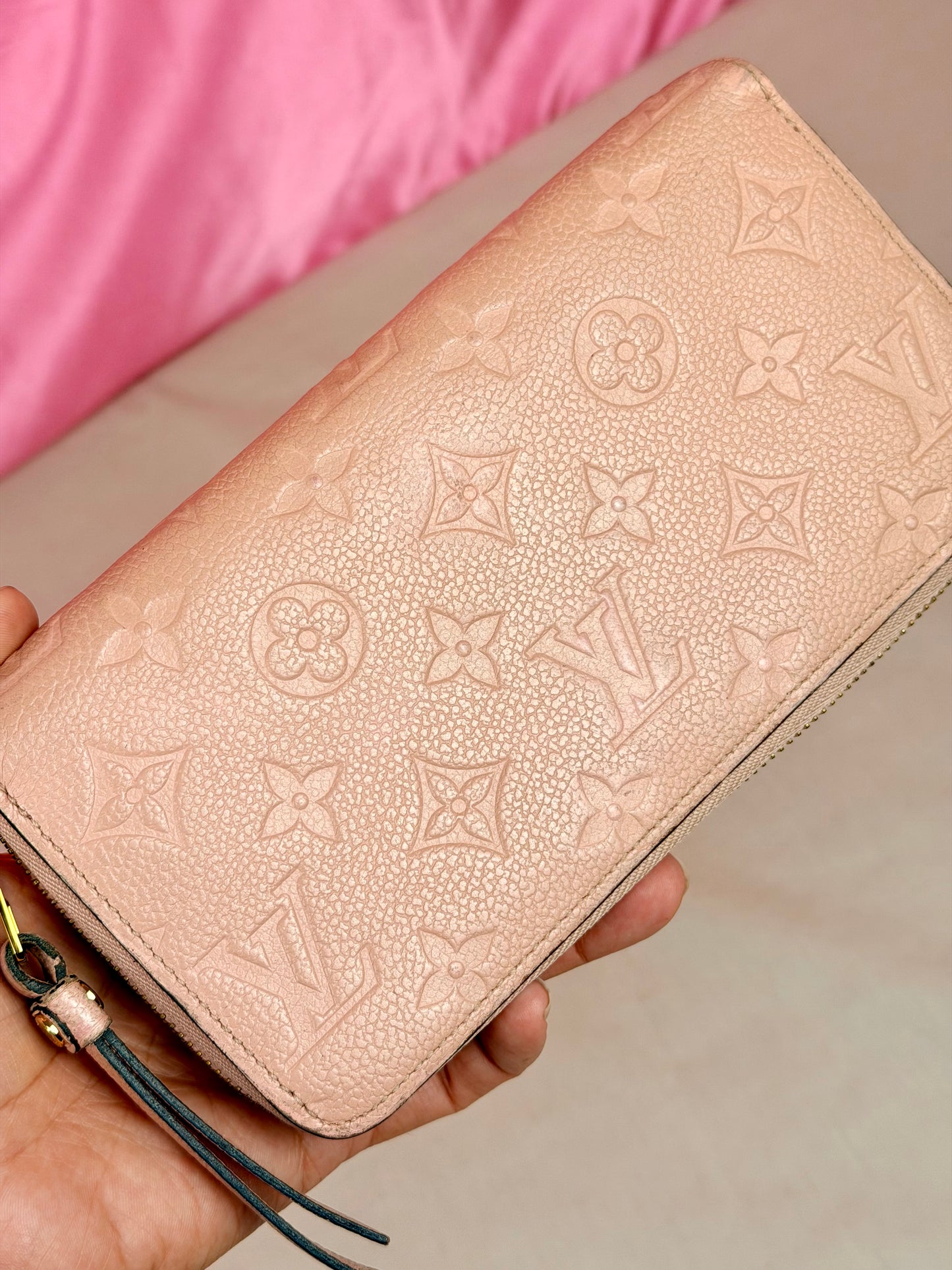 Rose Zippy Empreinte Wallet