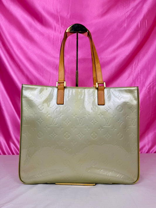 Colombus Tote in Green Vernis