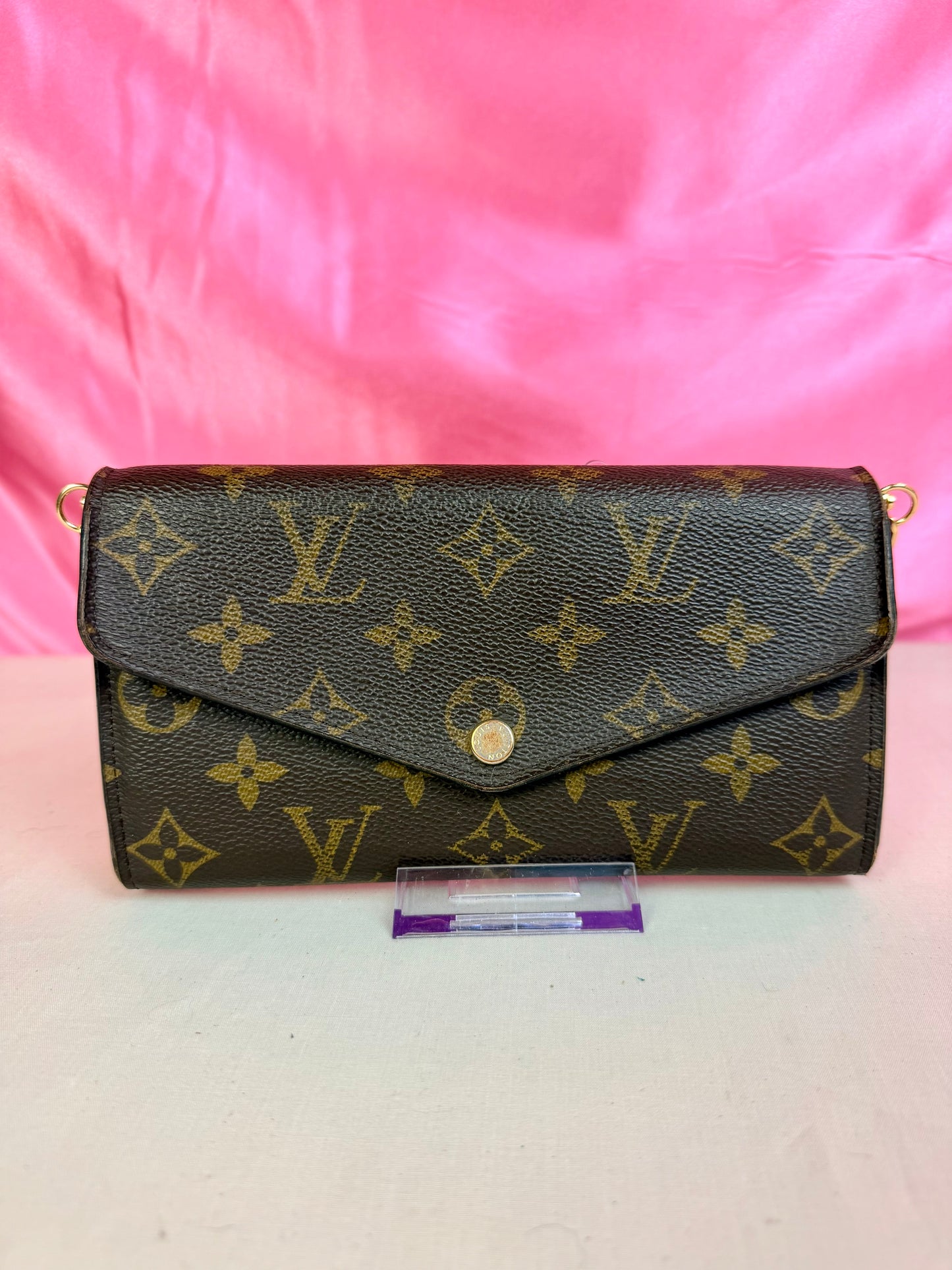 Sarah Wallet NM in Monogram/Brown