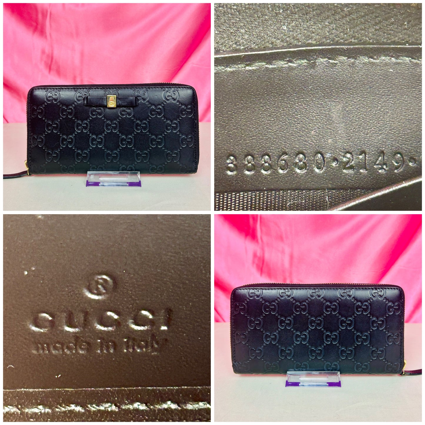 Black Gucci Zippy Wallet