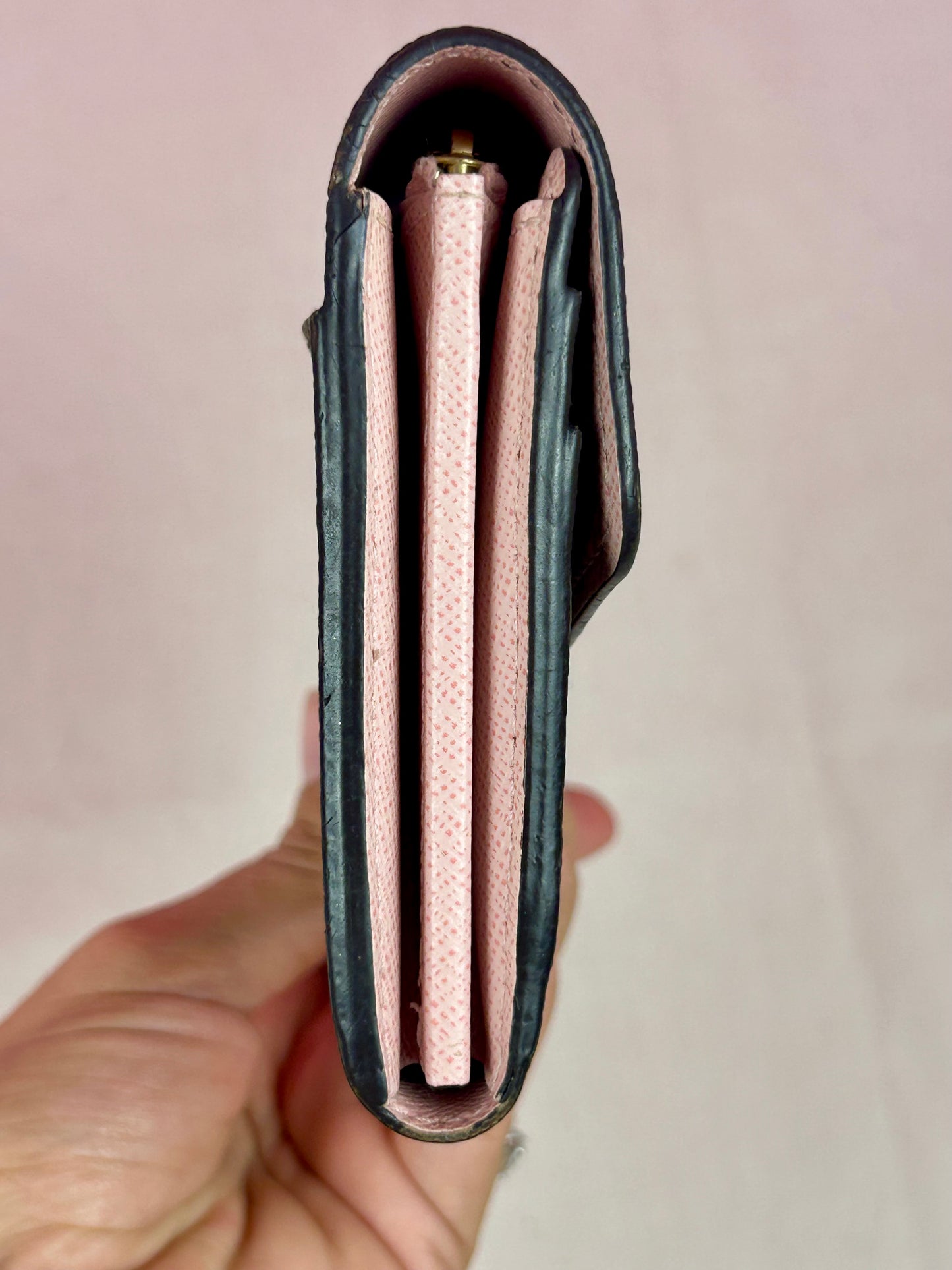 Sarah Wallet NM in Monogram/Rose