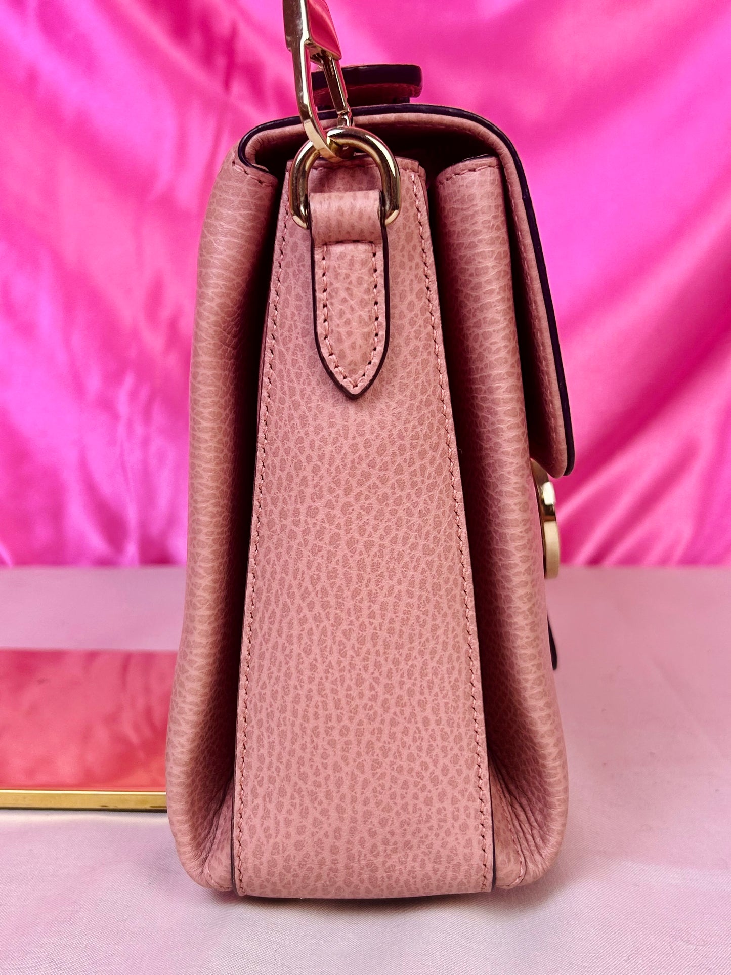Pink Interlocking Top Handle Gucci