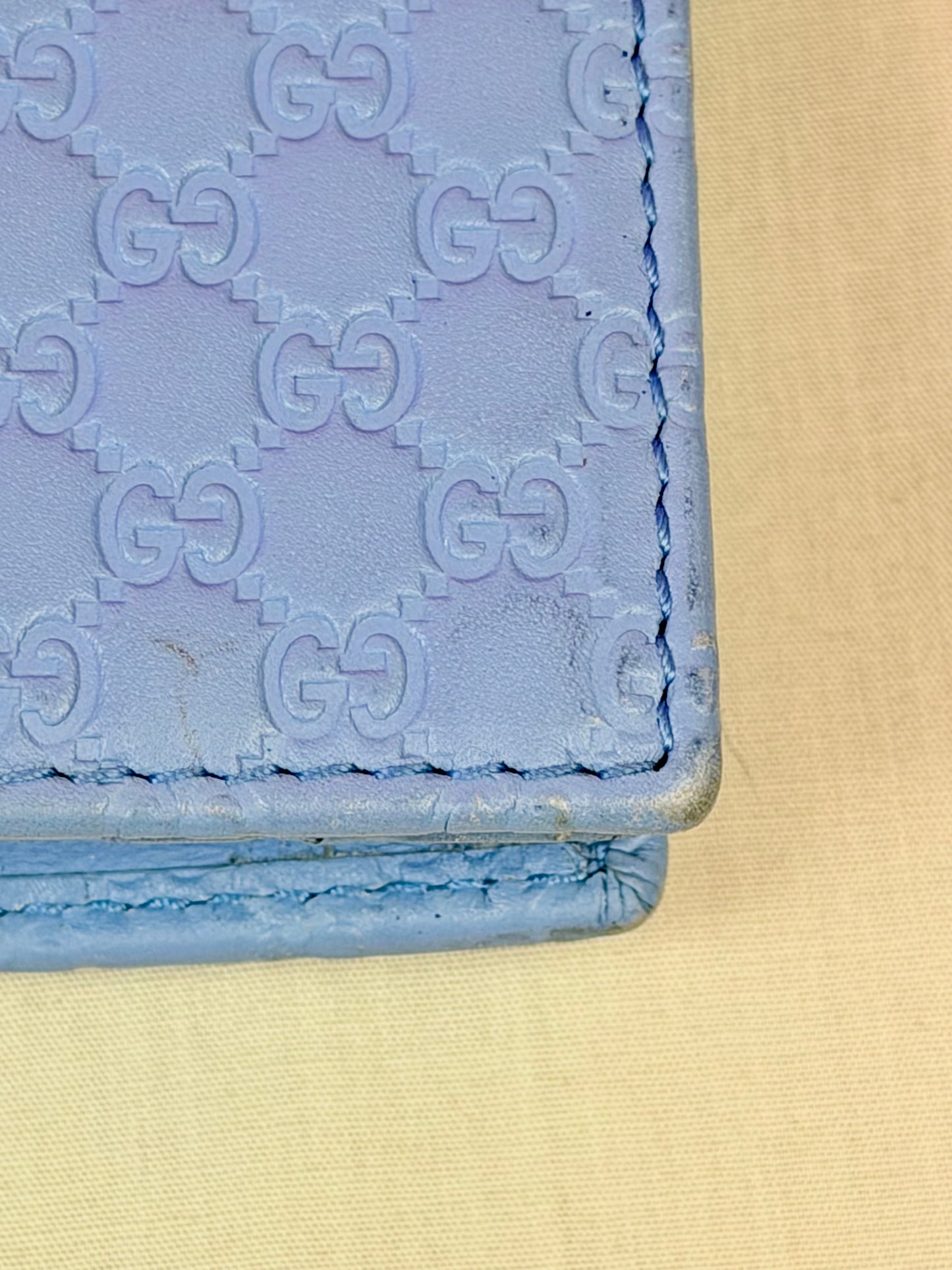 Blue Microguccimissia Wallet on Strap