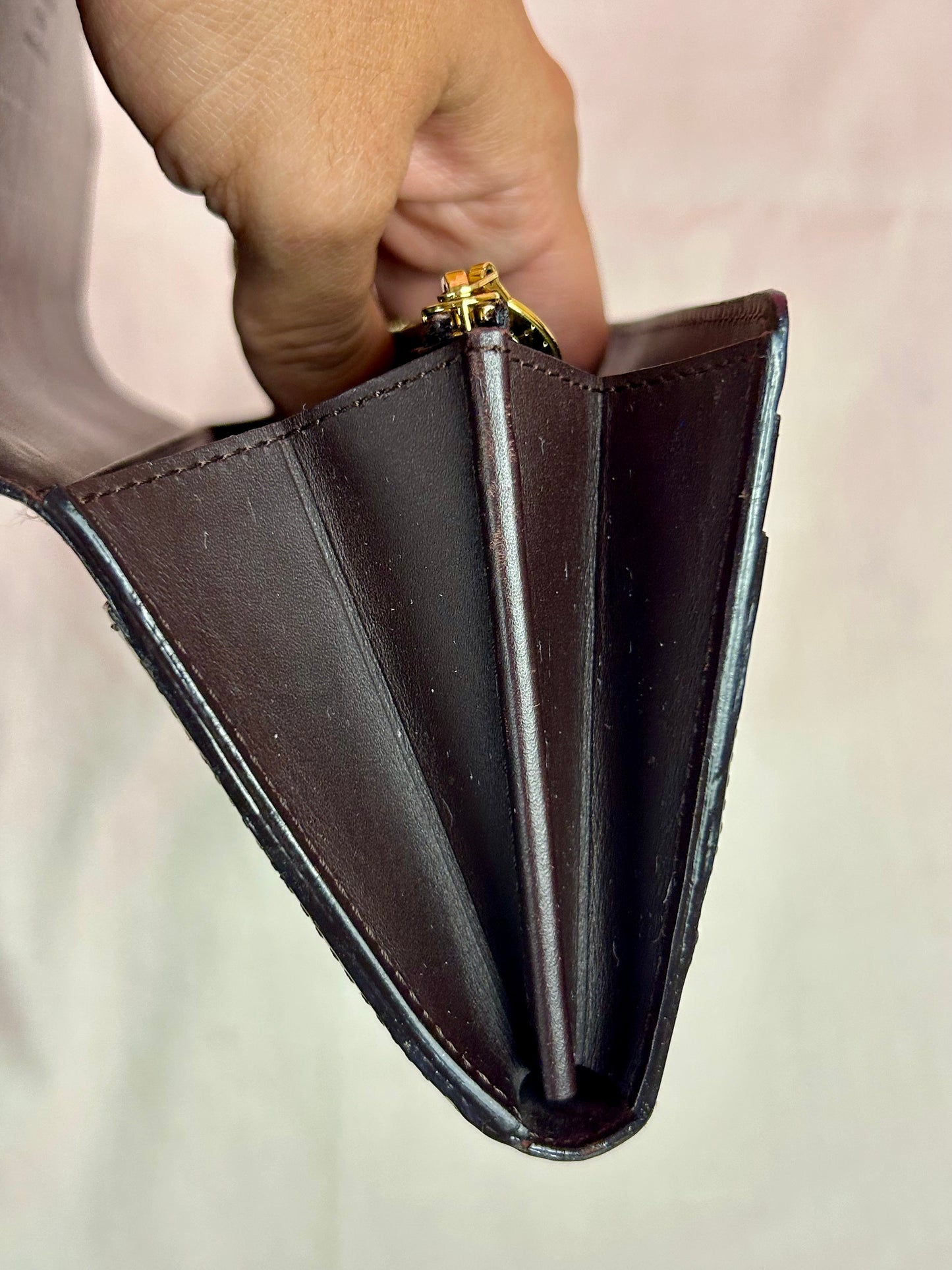 Dark Plum Vernis Sarah Wallet