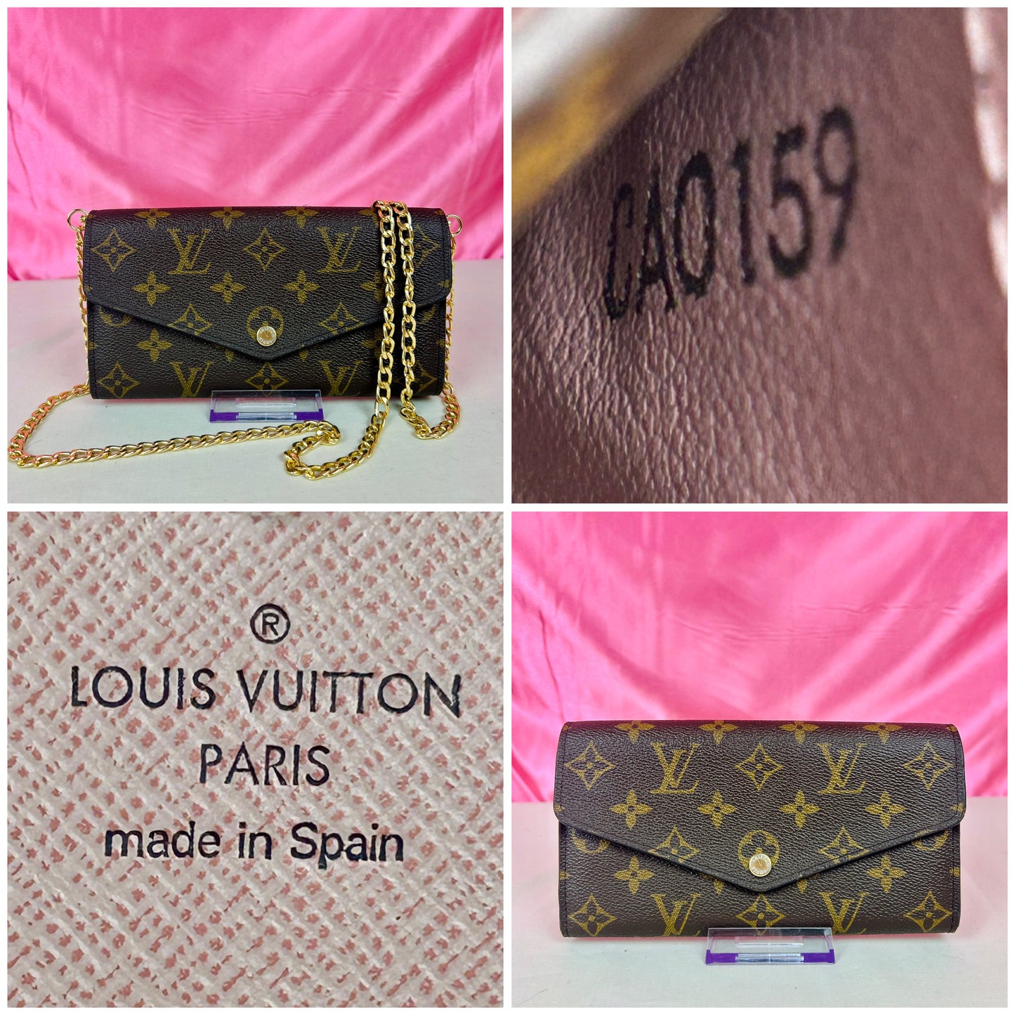 Sarah Wallet NM in Monogram/Rose