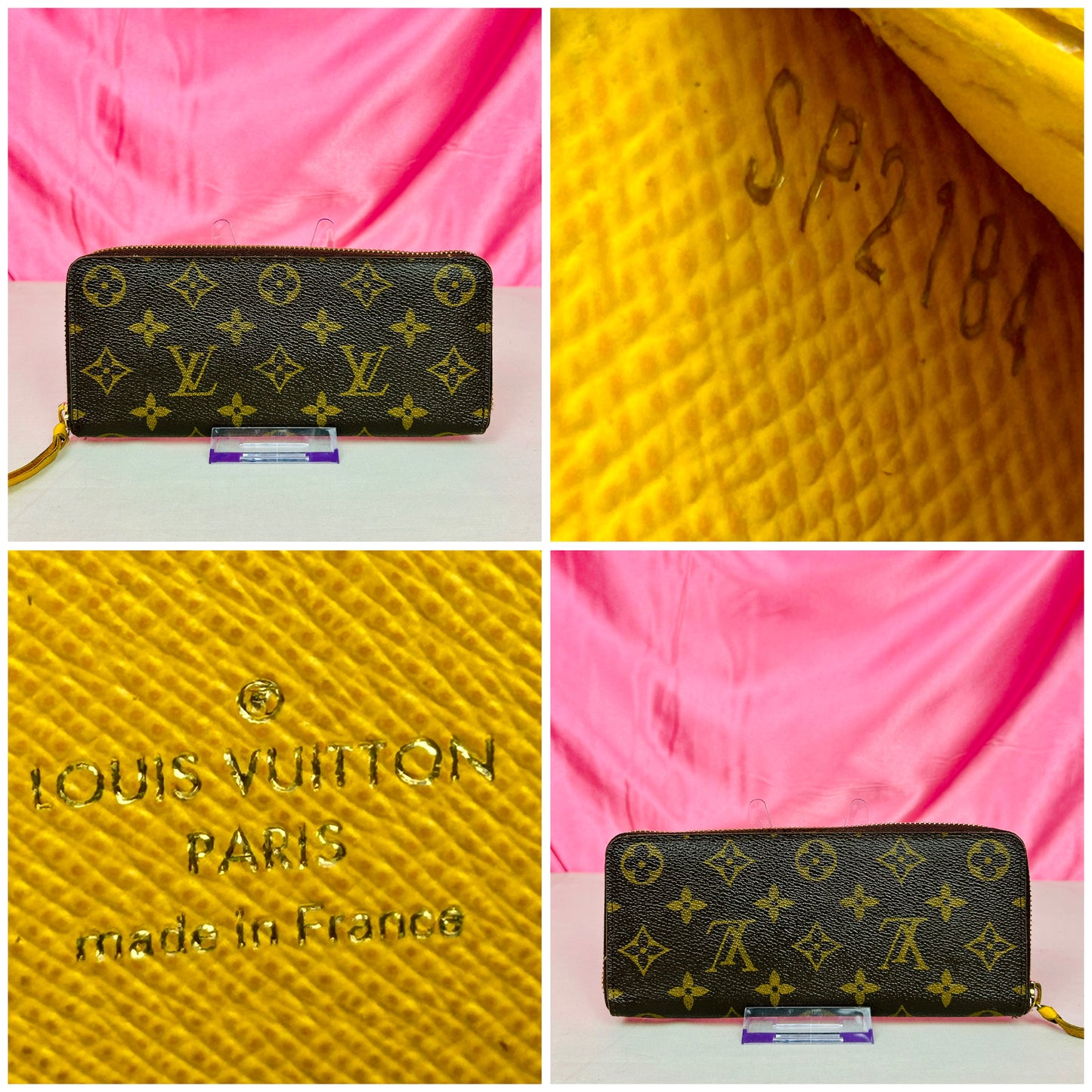 Louis Vuitton Clemence Wallet Monogram/Yellow