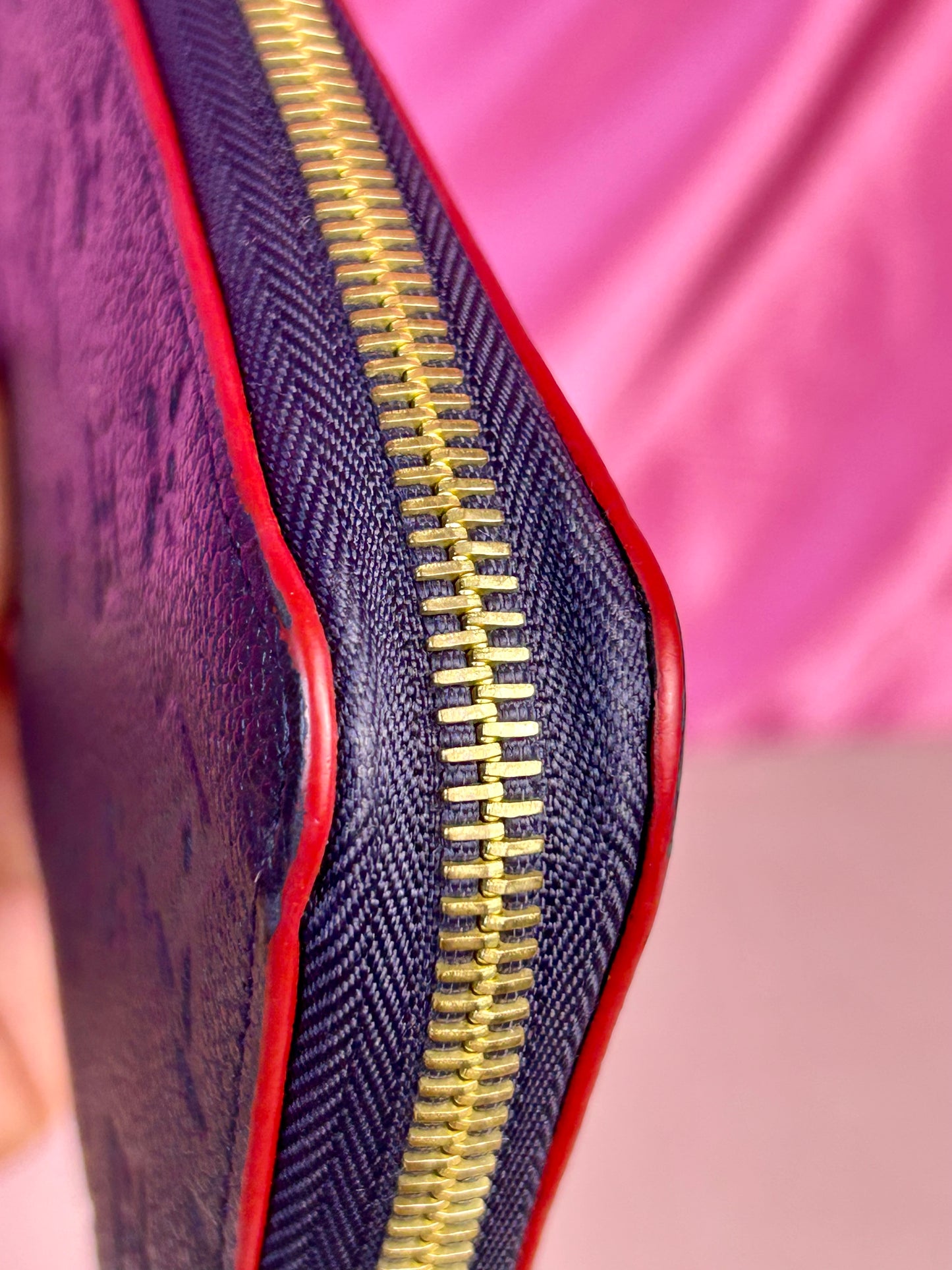 Navy Empreinte Zippy Wallet