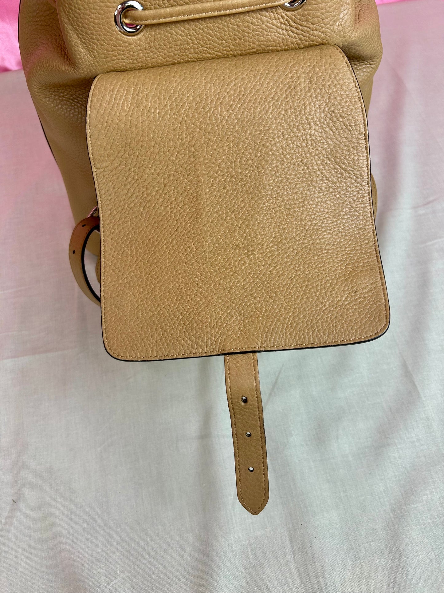 Gucci Tan Leather Bamboo Backpack (New Model)