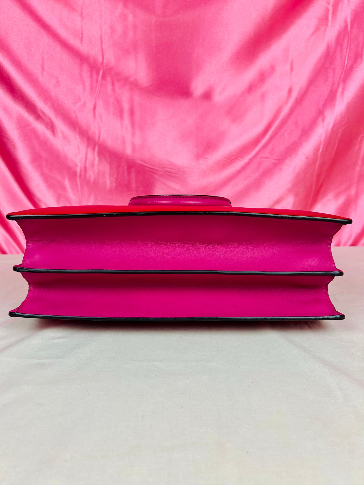 Gucci Red and Pink Open Top Tote