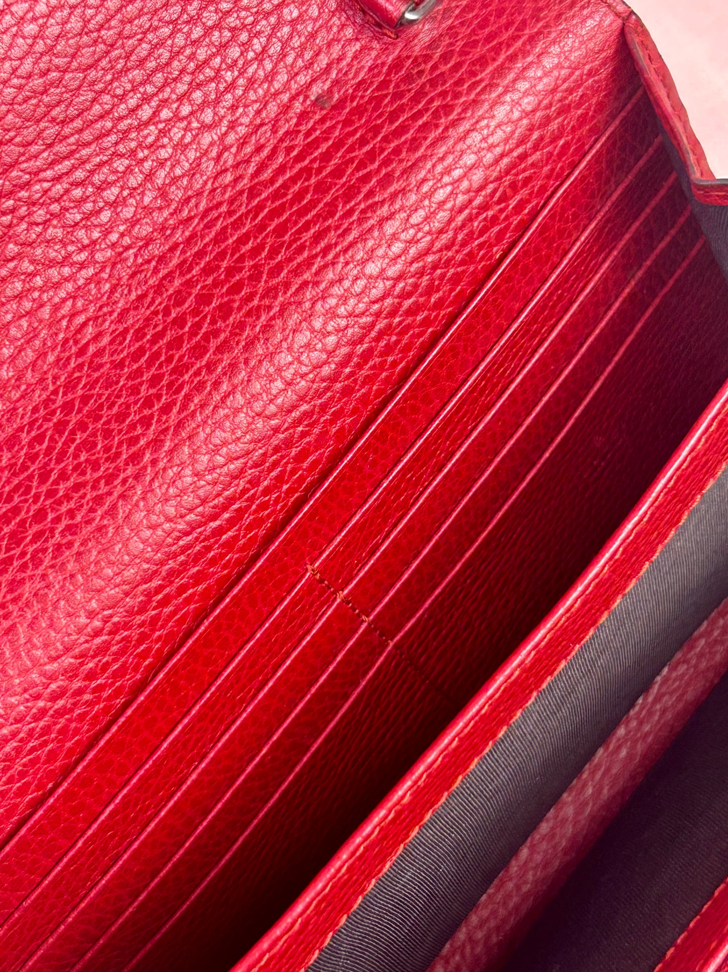 Gucci Red Dionysus Mini Chain Wallet