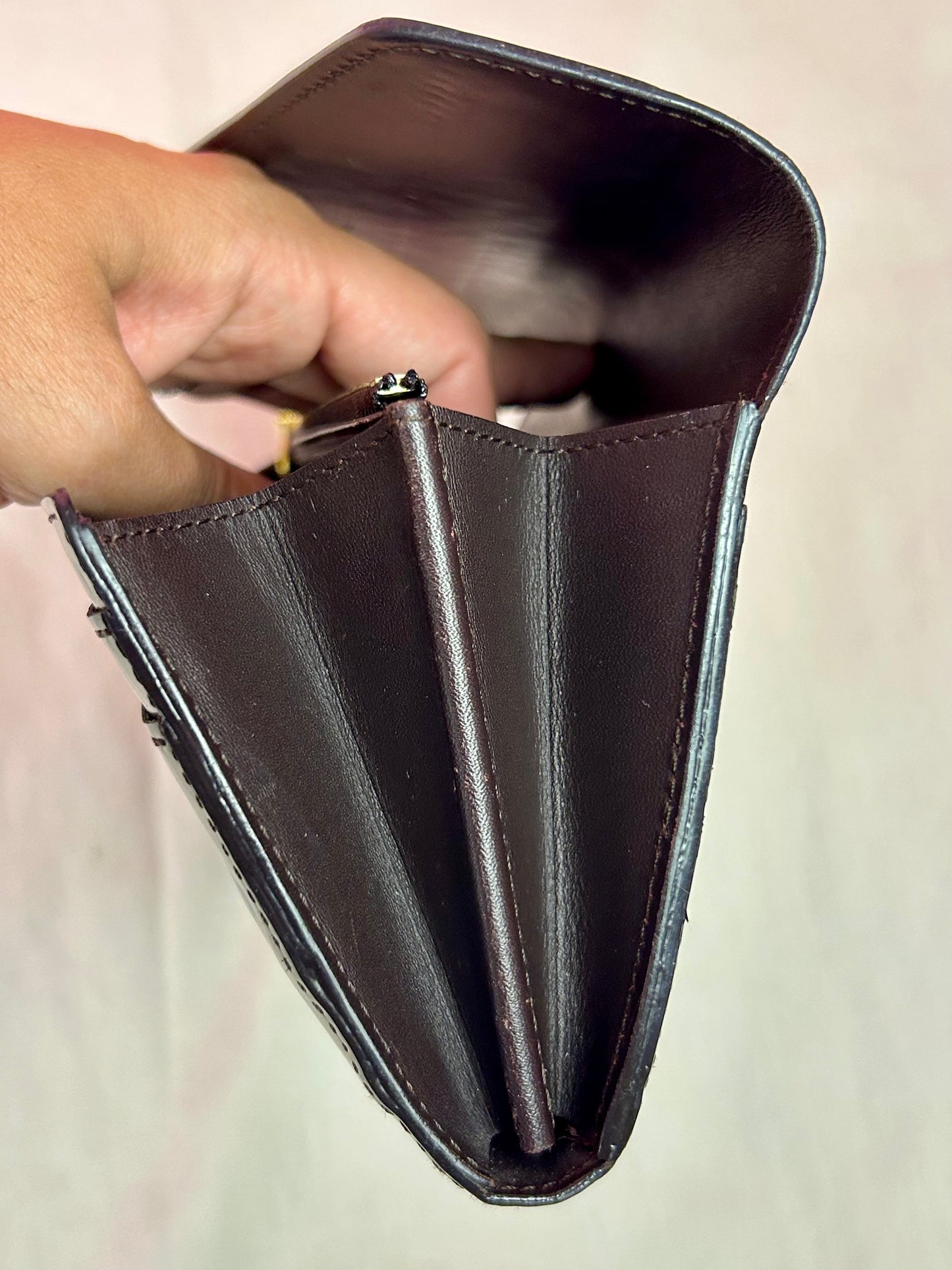 Dark Plum Vernis Sarah Wallet