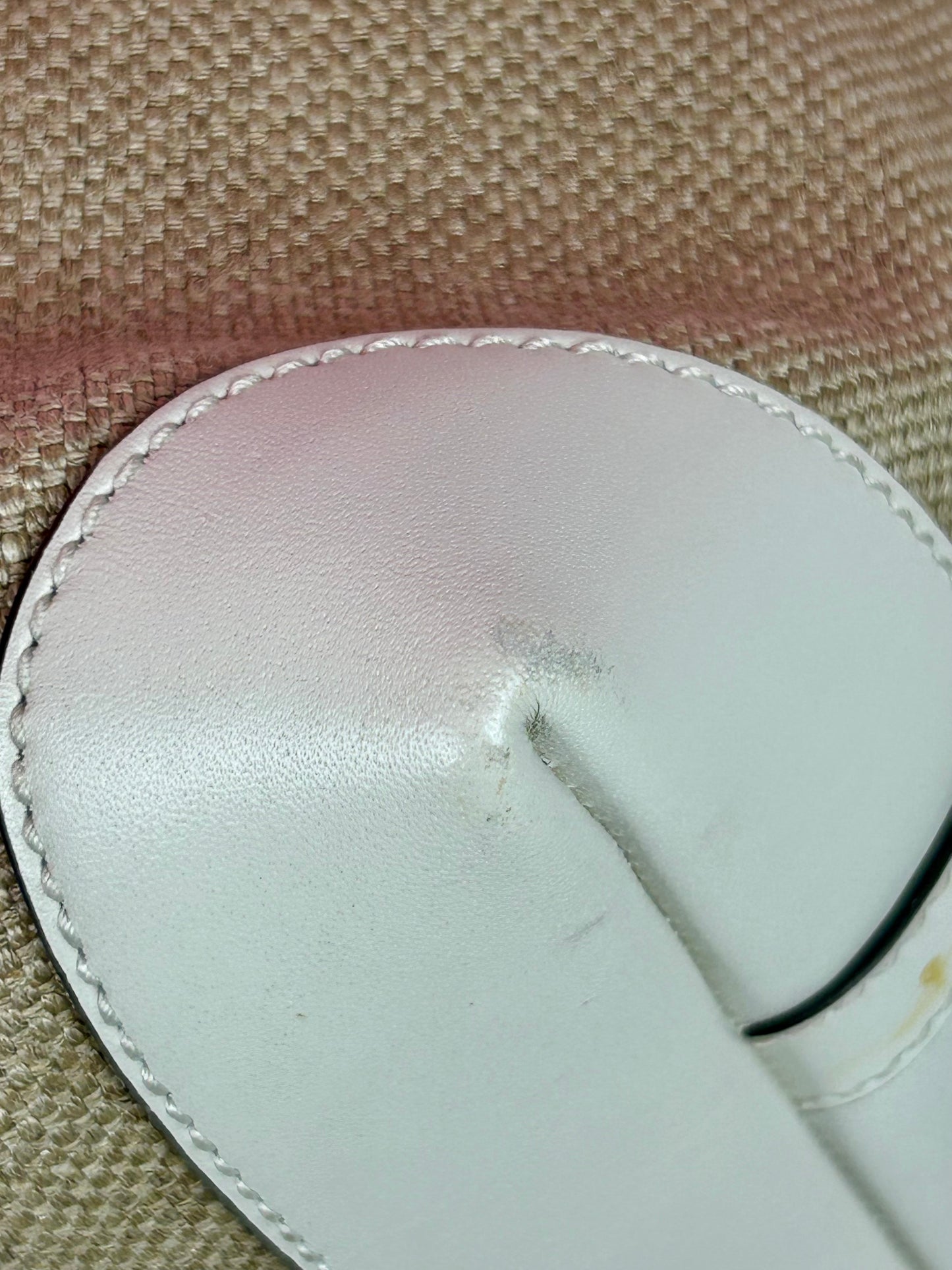 White and Linen Gucci Tote
