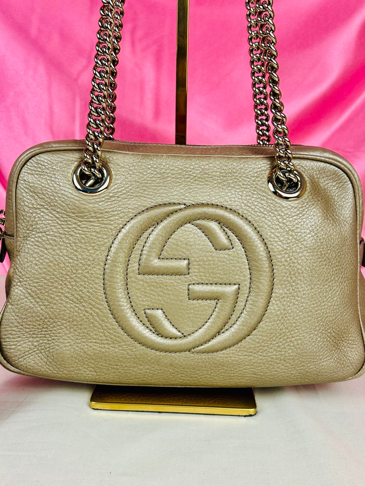 Bronze Gucci Soho Chain Shoulder Bag
