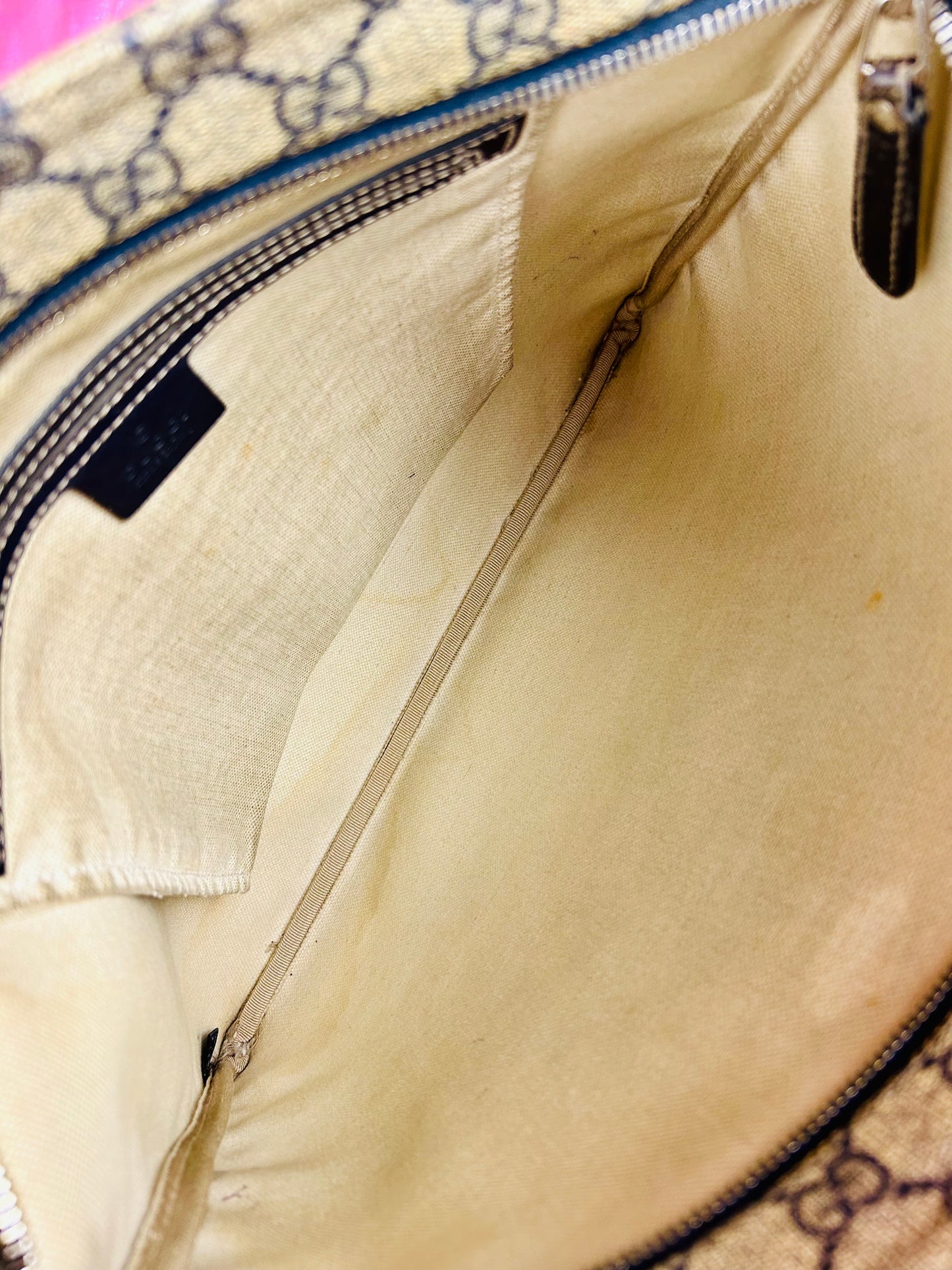 Large Navy Gucci Supreme Crossbody