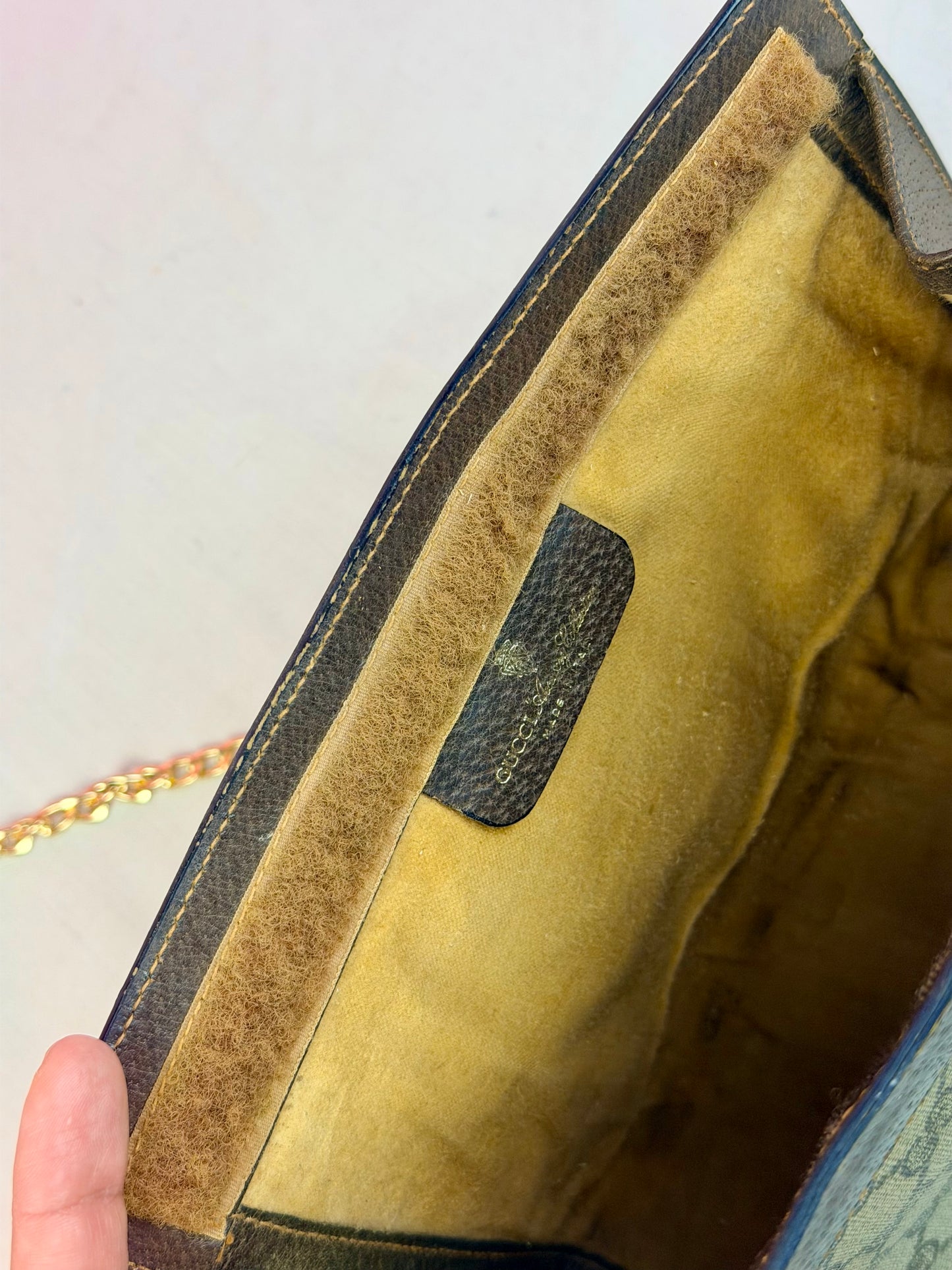 Small Sherry Line Clutch on Chain