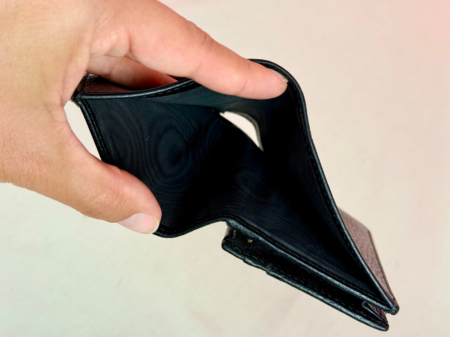 Black Gucci Compact Wallet