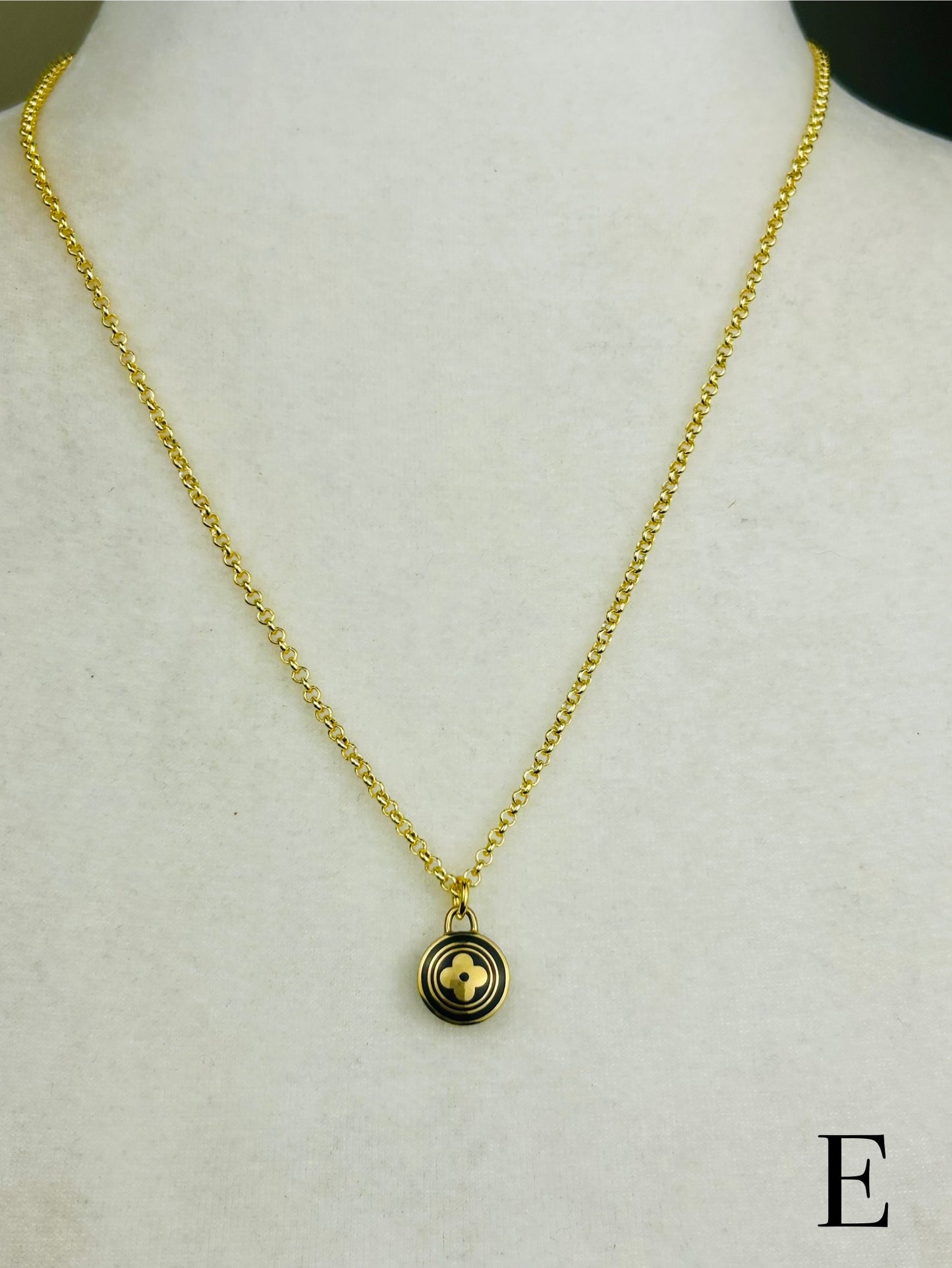 Brown Pastilles Charm Necklace