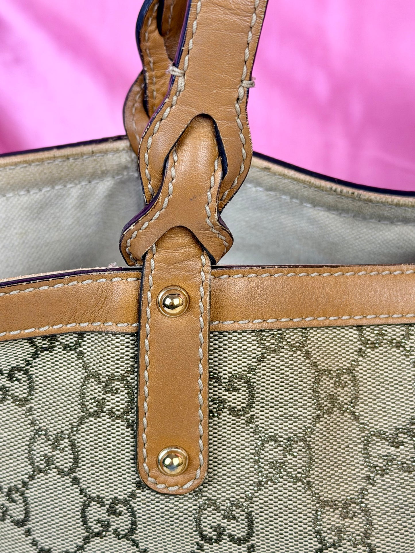 Brown Sparkle Gucci Tote