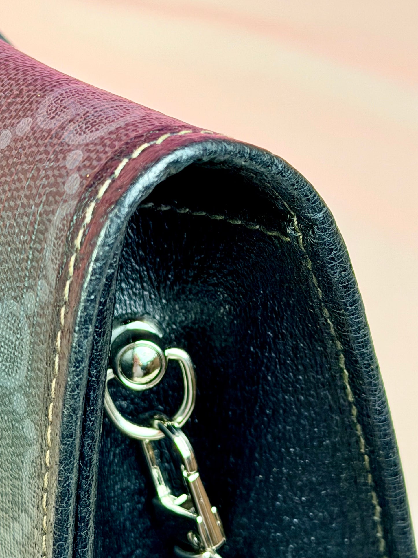 Black Sherry Line Clutch on Chain