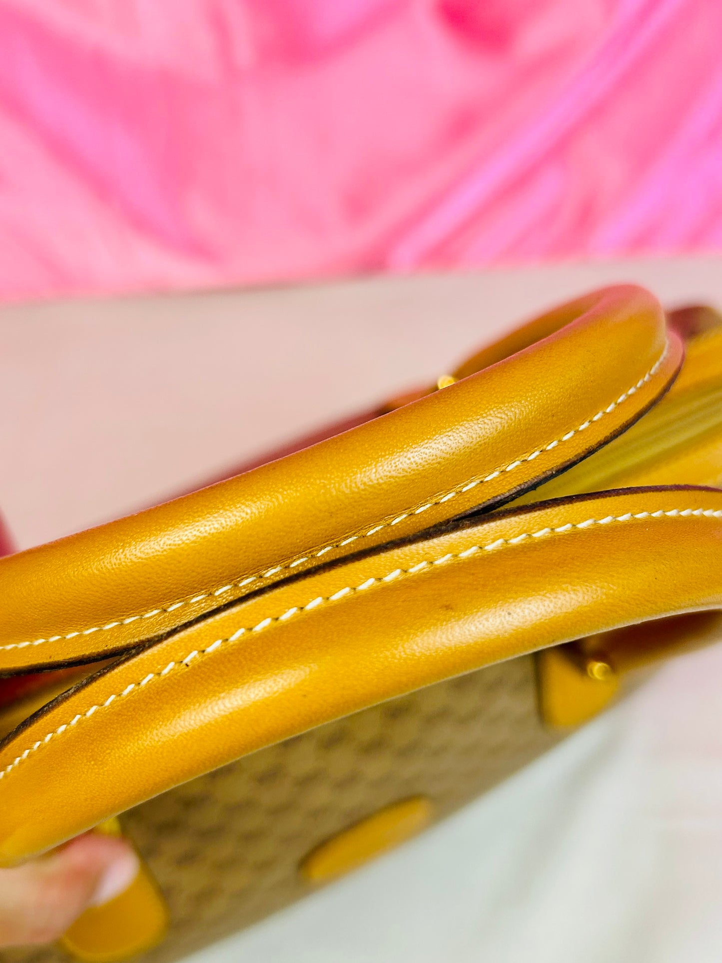Yellow Micro Gucci Two-Way Shoulder Bag