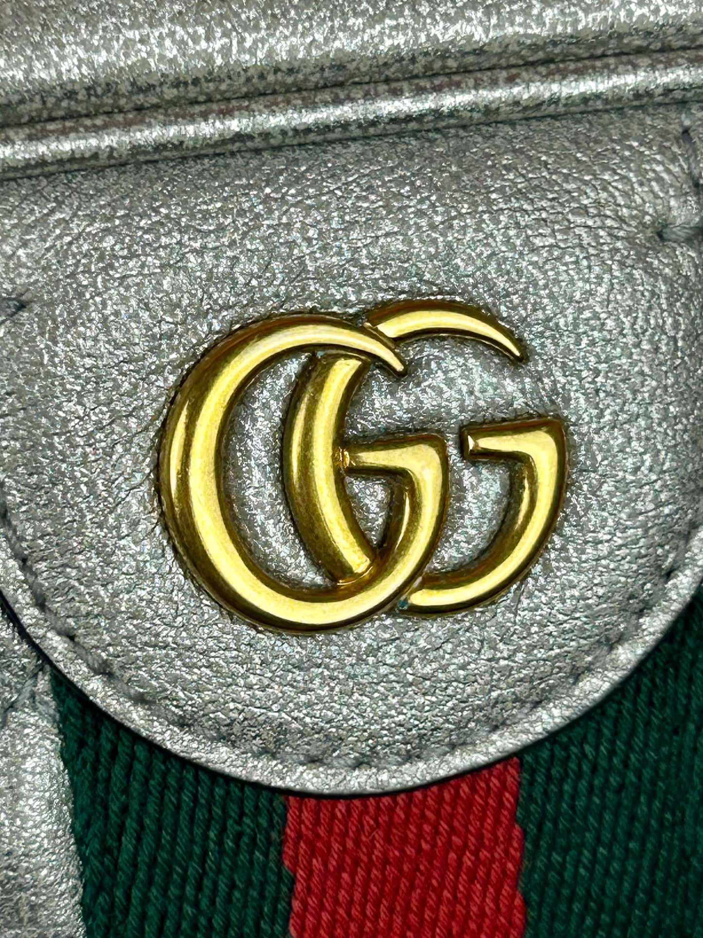 Silver Gucci Napa Trapuntata Crossbody